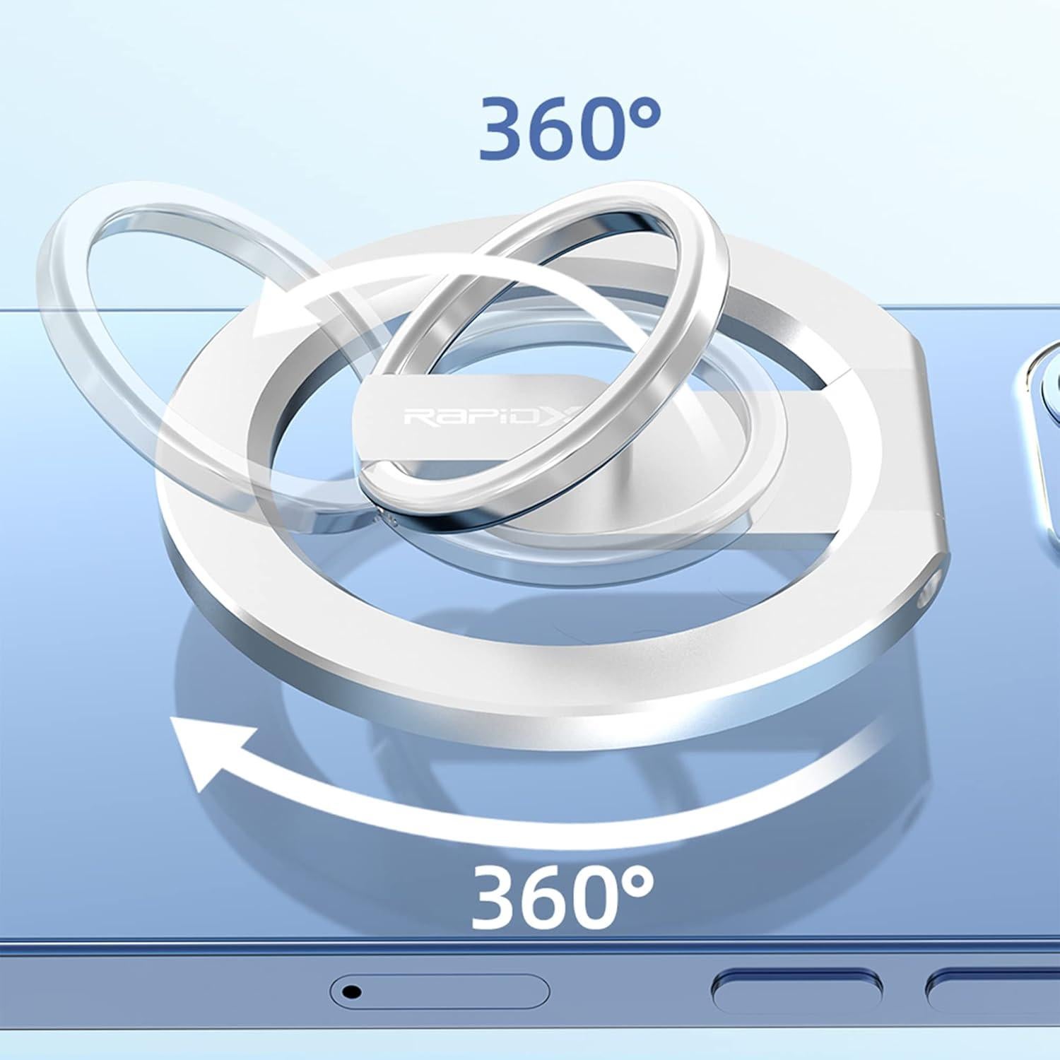 RapidX Snapo Soporte Magnético para Teléfono Plata