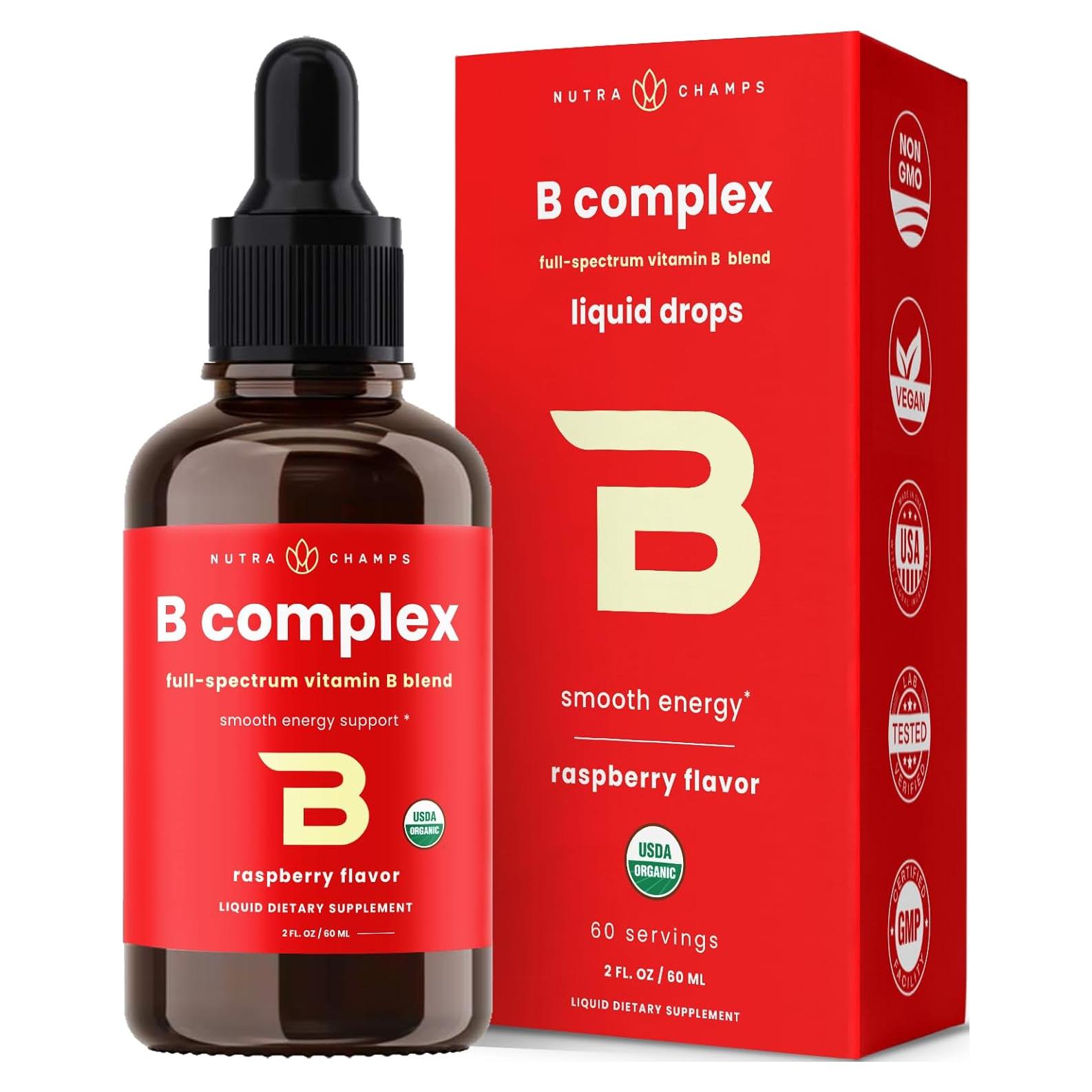 Gotas Líquidas de Vitaminas B NutraChamps 60ml Veganas