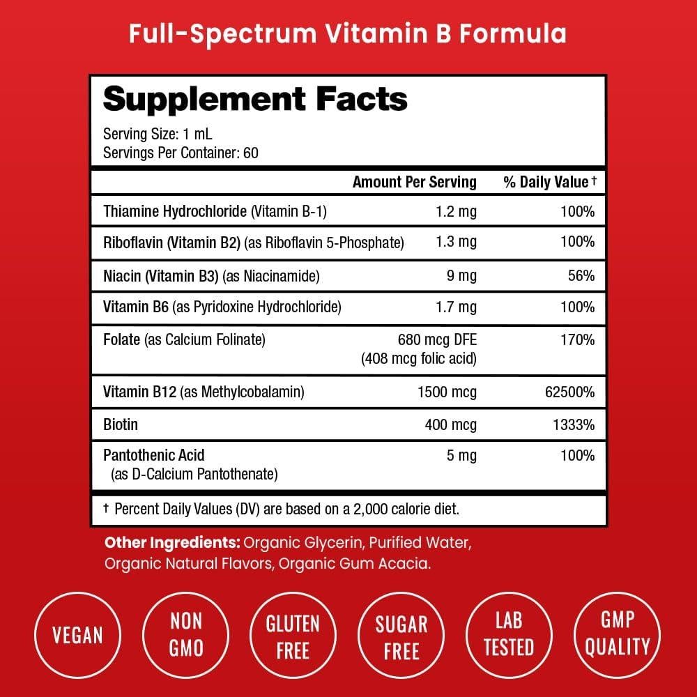 Gotas Líquidas de Vitaminas B NutraChamps 60ml Veganas