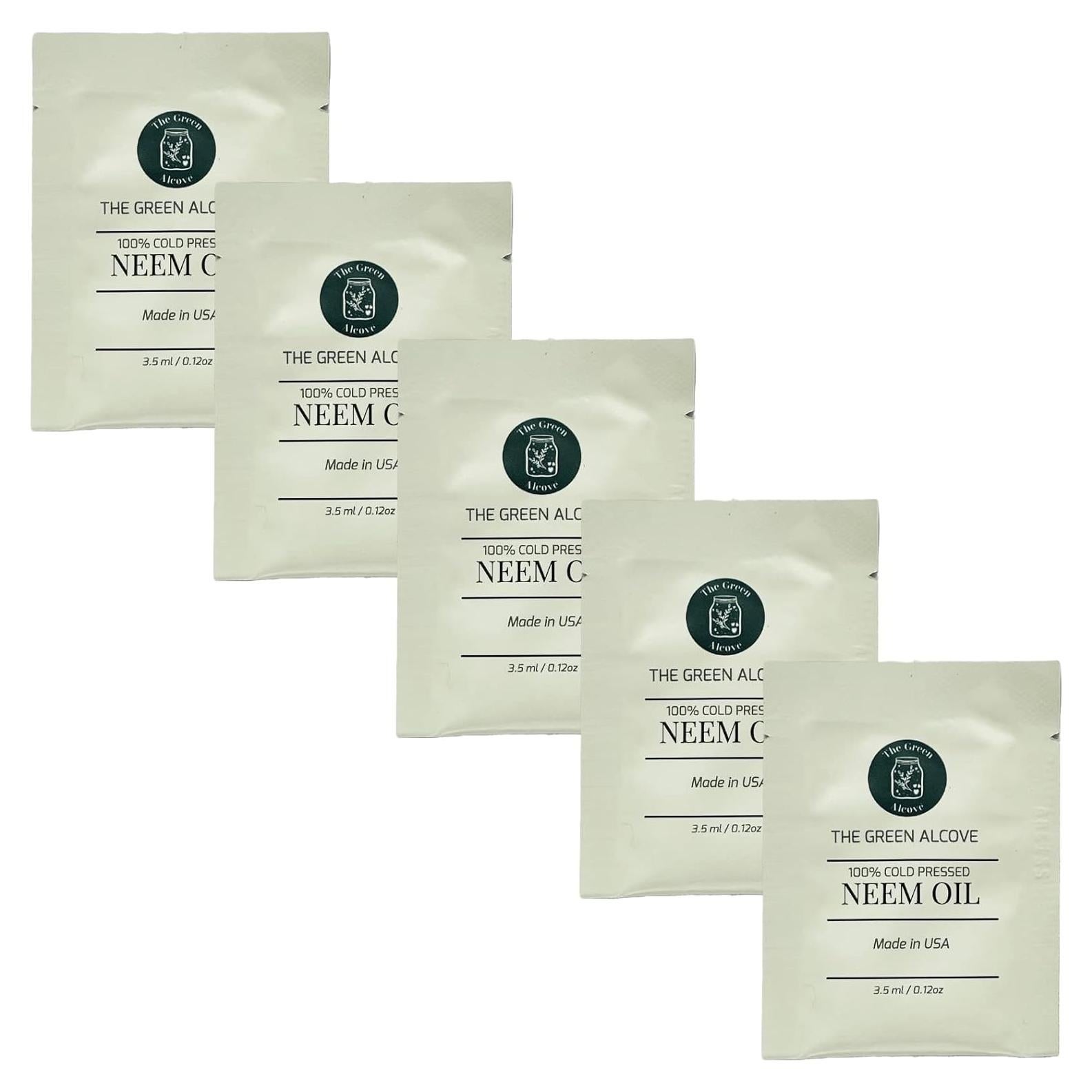 Recarga de Spray de Aceite de Neem 100% Puro - 5 Paquetes de 3.5 ml