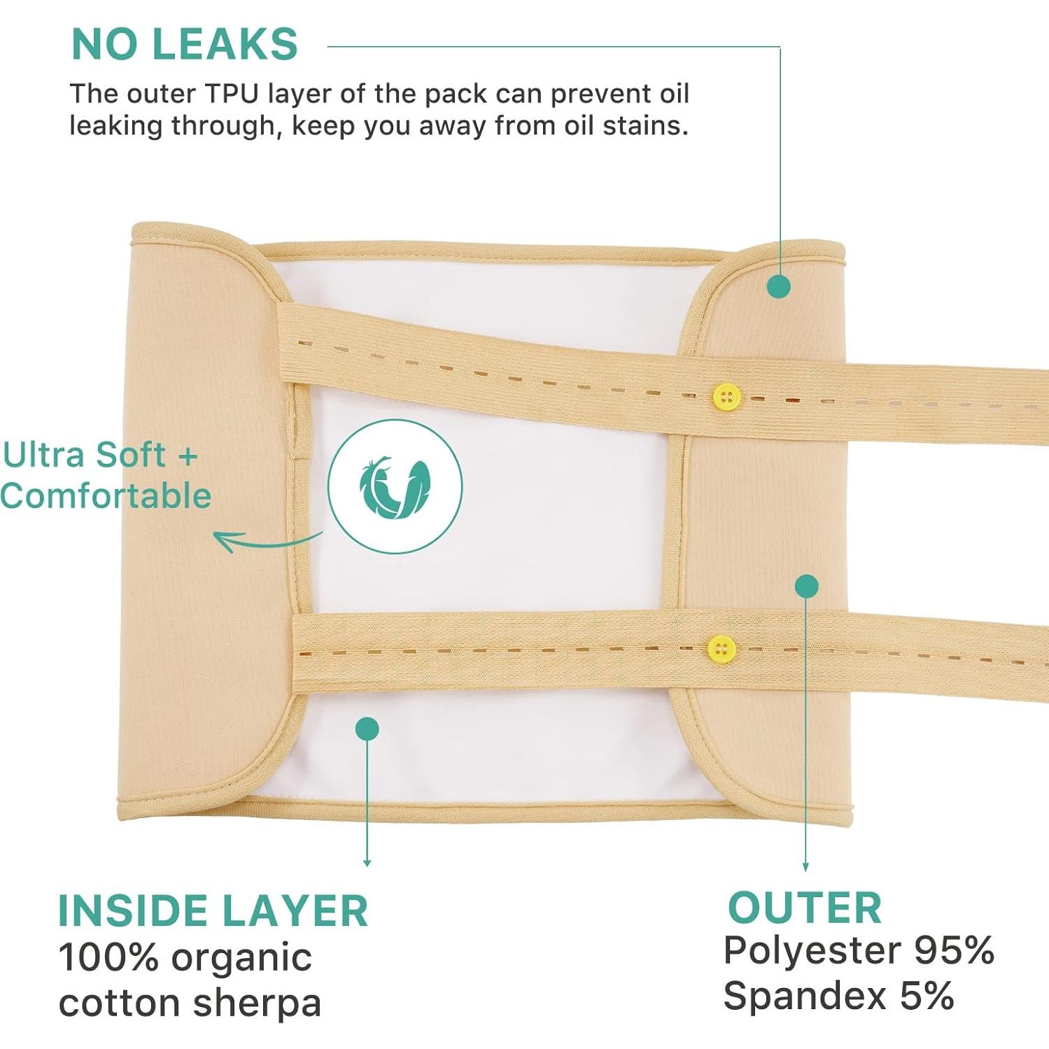 Kit de Paquete de Aceite de Ricino Sefudun - Caqui, Ajustable