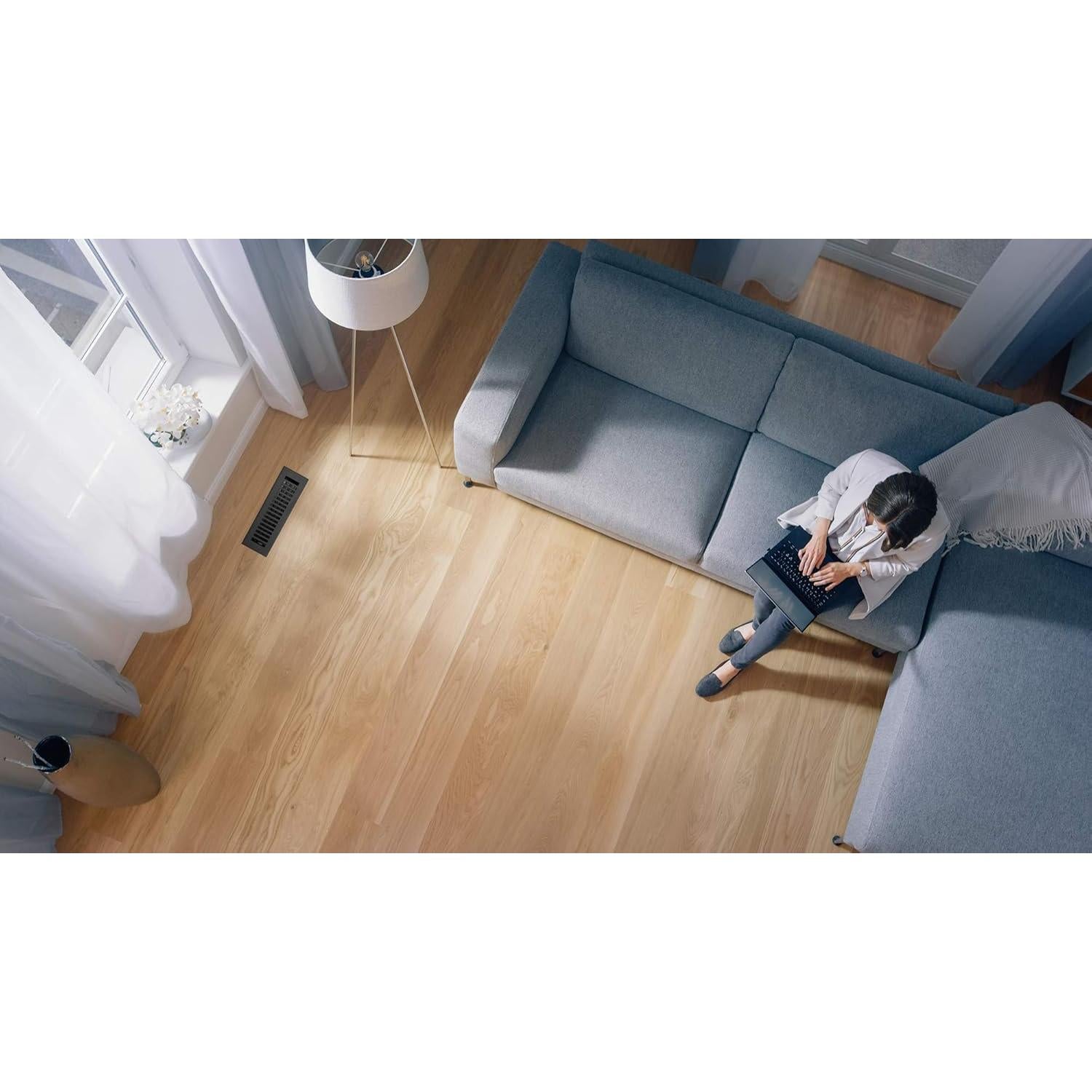 Cubierta de Ventilación Madelyn Carter 2x10 Aluminio Negro Mate