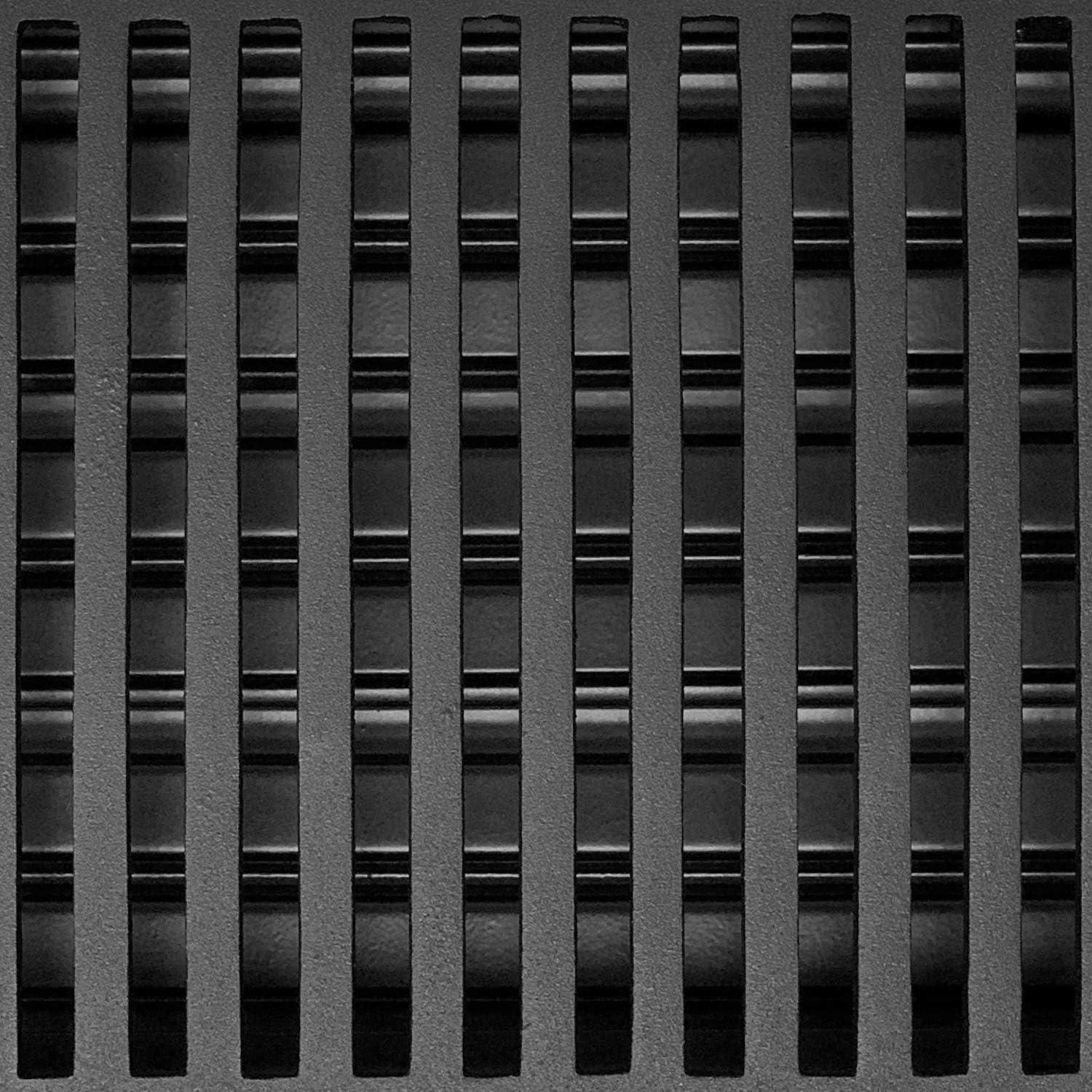 Cubierta de Ventilación Madelyn Carter 2x10 Aluminio Negro Mate