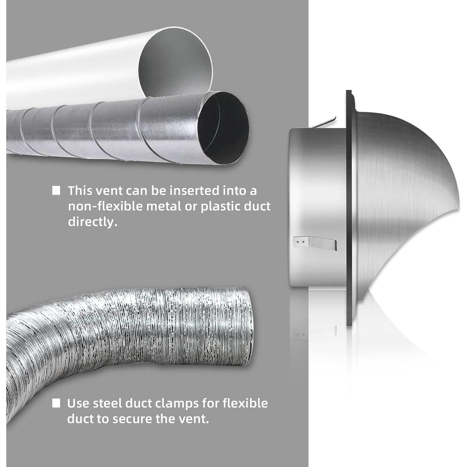 Cubierta de Ventilación Redonda 10 cm Acero Inoxidable FRESH SPEED