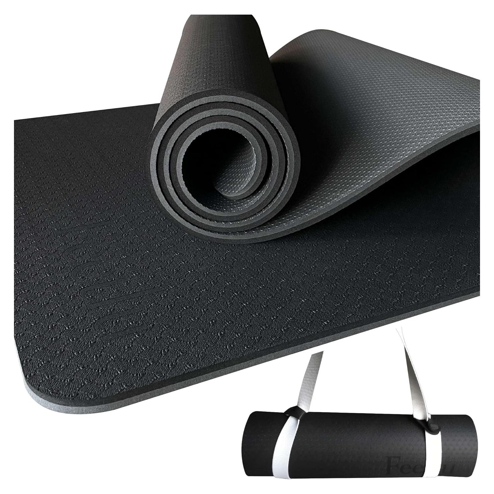 Esterilla de Yoga Feetlu 10mm Antideslizante 182.88x60.96cm