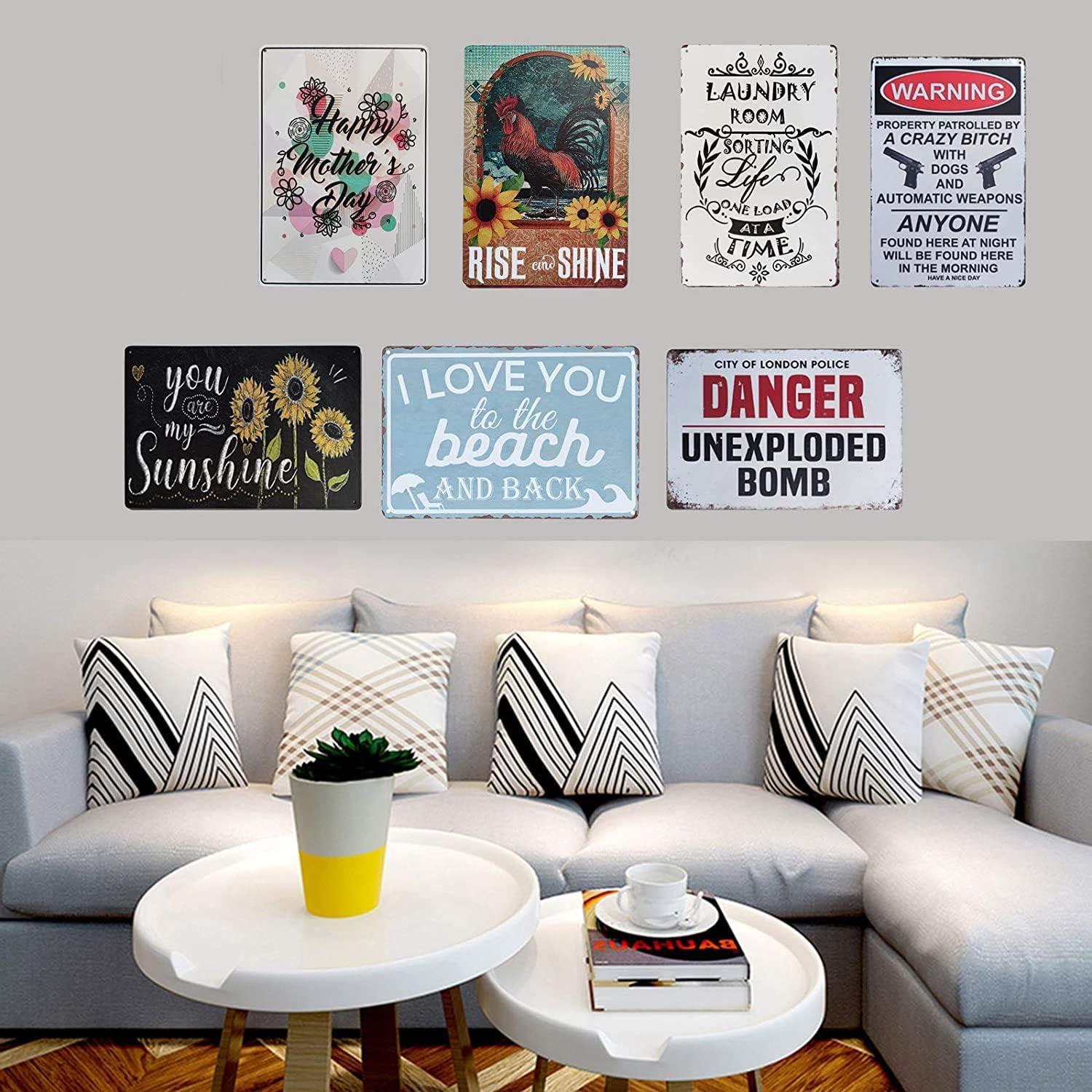 Póster Retro de Chakra 7 - Metal 20x30 cm - Decoración Espiritual