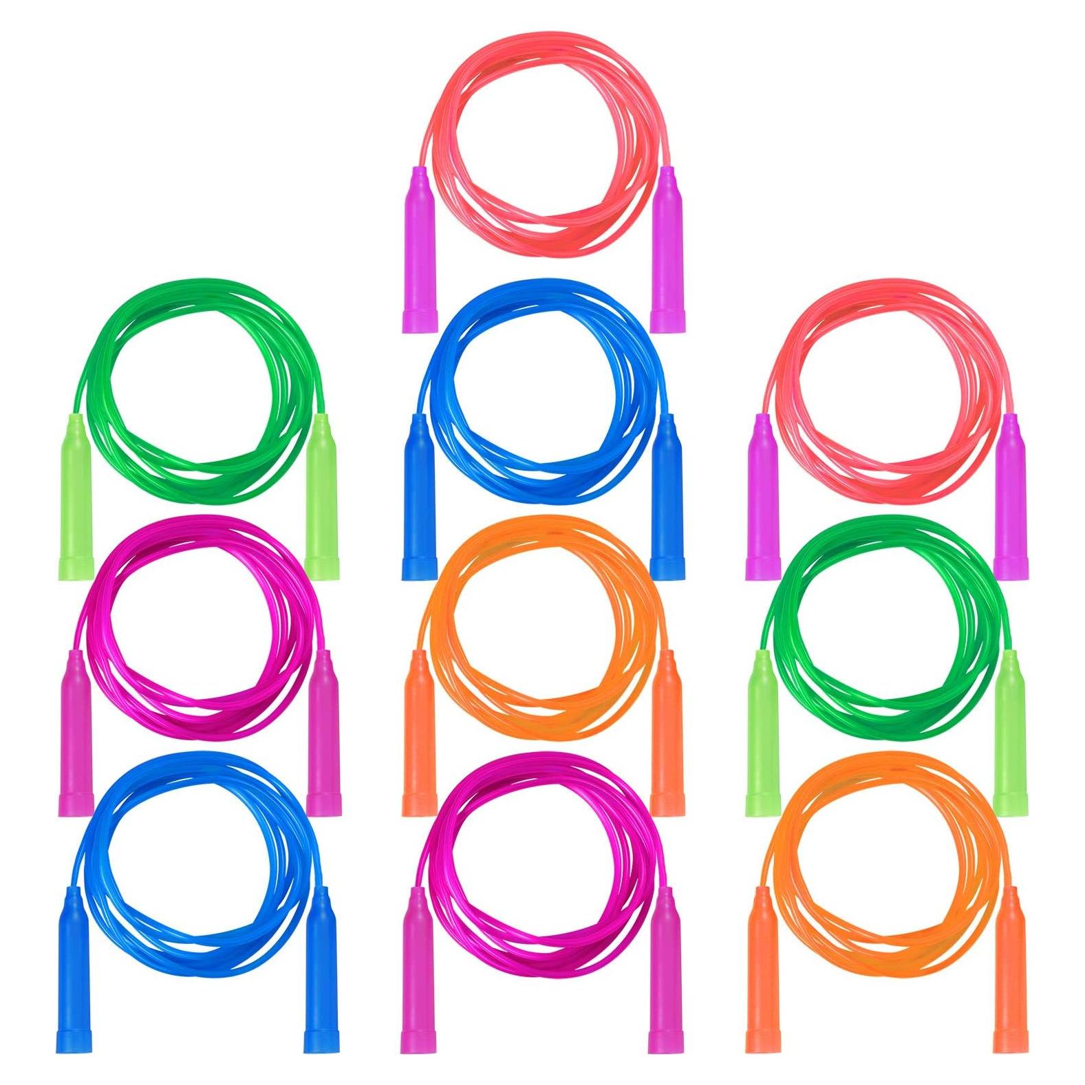 Cuerdas para Saltar Aneco 10 Piezas 2.24m Ajustables Colores