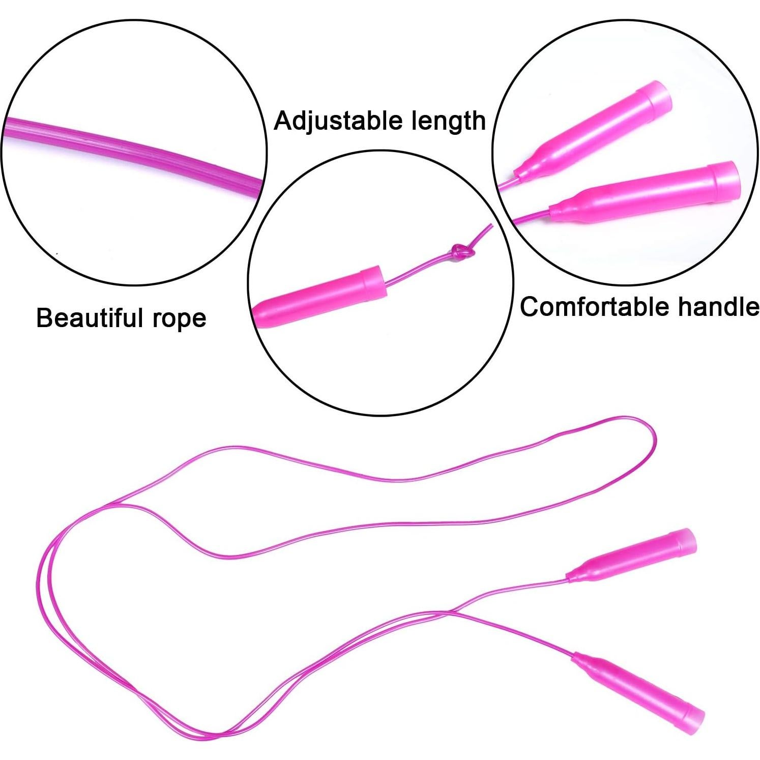 Cuerdas para Saltar Aneco 10 Piezas 2.24m Ajustables Colores