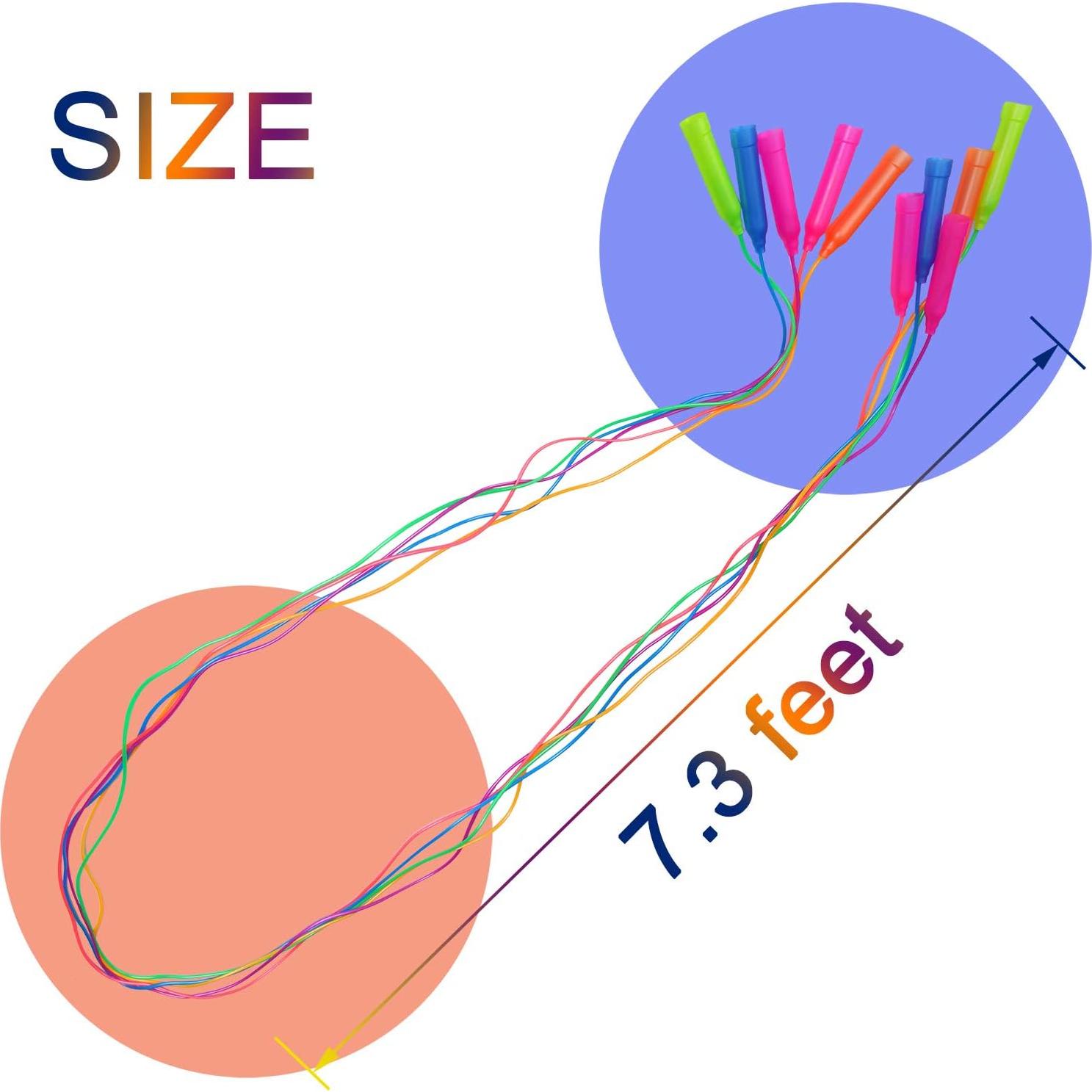 Cuerdas para Saltar Aneco 10 Piezas 2.24m Ajustables Colores