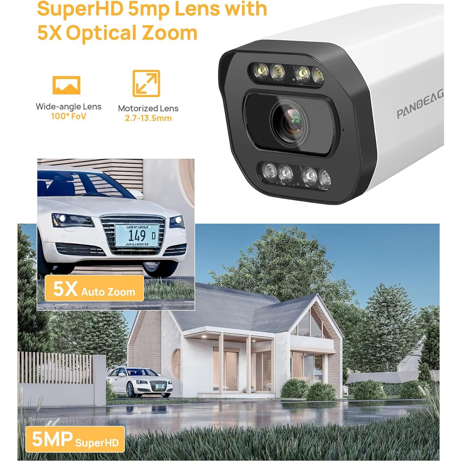 Cámara IP PoE Bullet 5MP Suiying con Zoom Óptico 5X