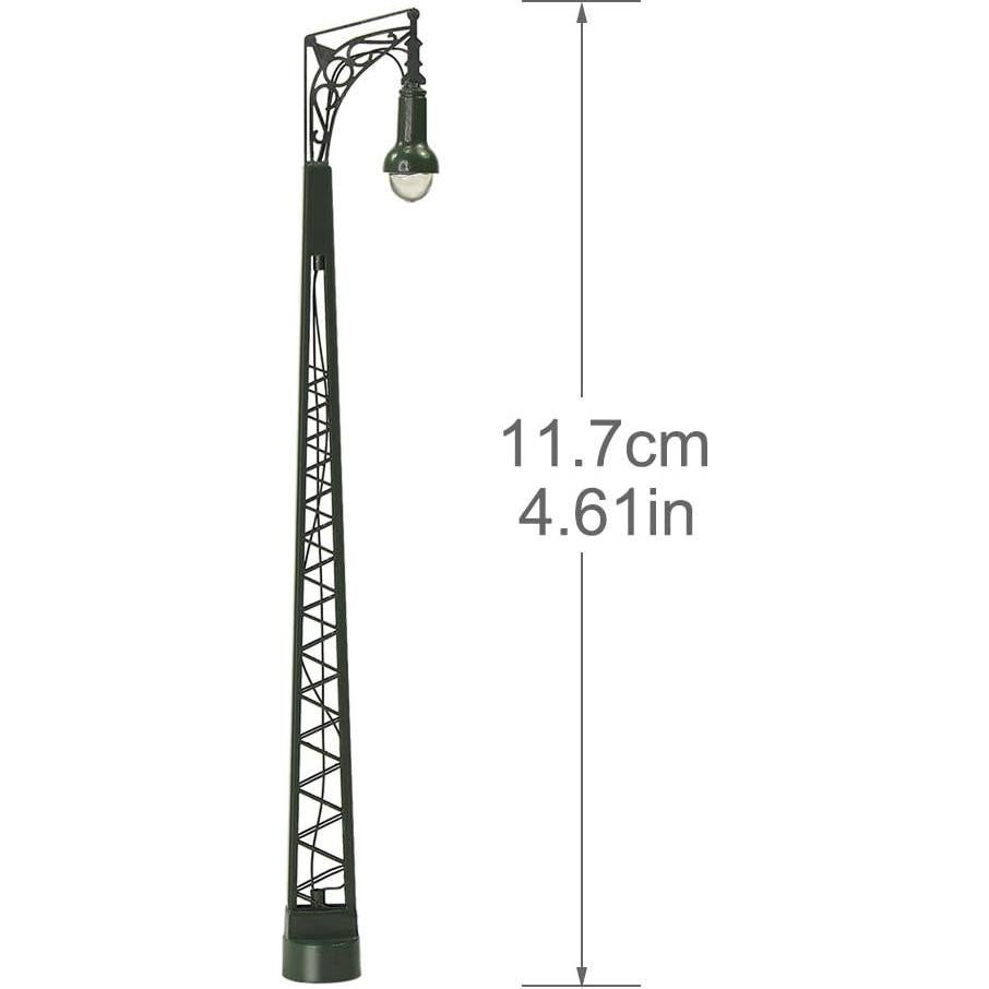 Lámparas de Calle HO Escala 1:87 Evemodel LQS65 - 3 Piezas