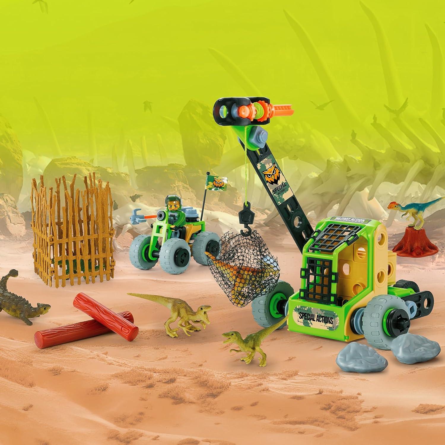 HOMETTER Kit de Construcción Dinosaurios 104 Piezas STEM