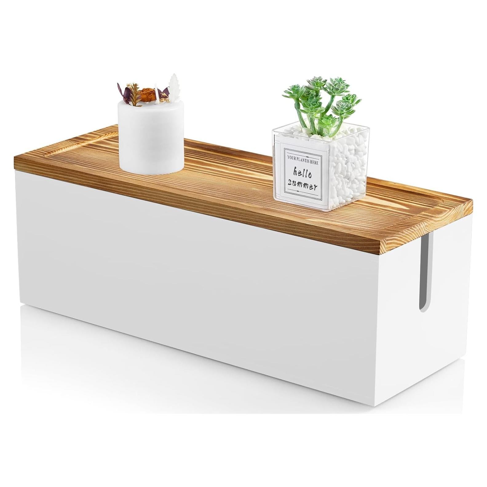 Caja Organizadora de Cables Bivvclaz Blanca 37.5x14.1 cm