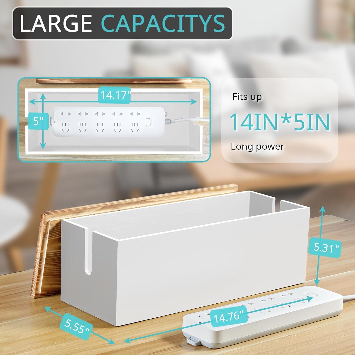 Caja Organizadora de Cables Bivvclaz Blanca 37.5x14.1 cm