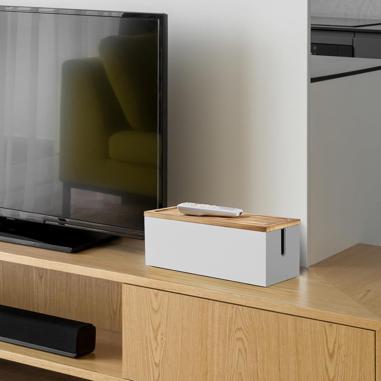 Caja Organizadora de Cables Bivvclaz Blanca 37.5x14.1 cm