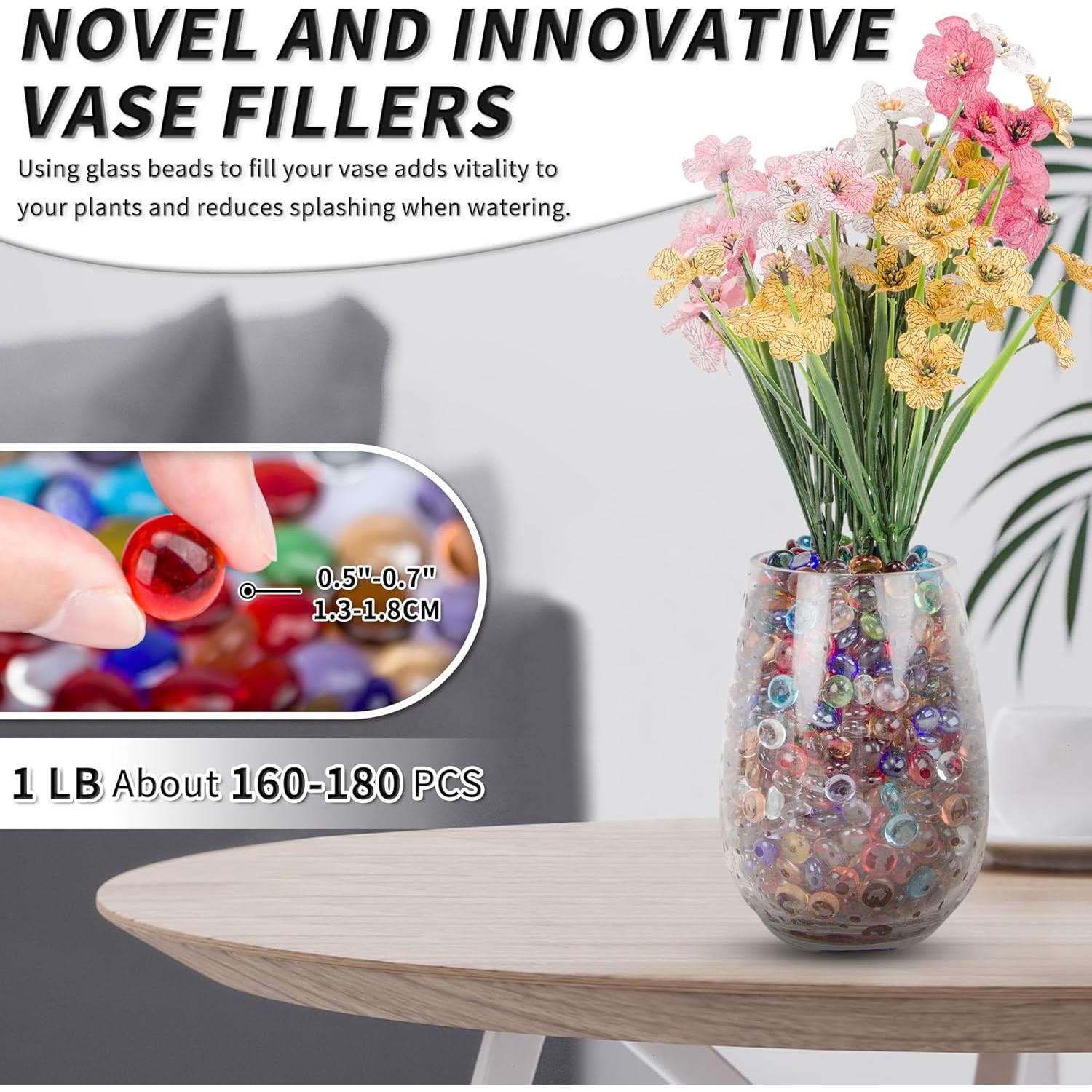 Perlas de Vidrio Planas Foncomy 1 kg Color Mezclado 160-180 Piezas