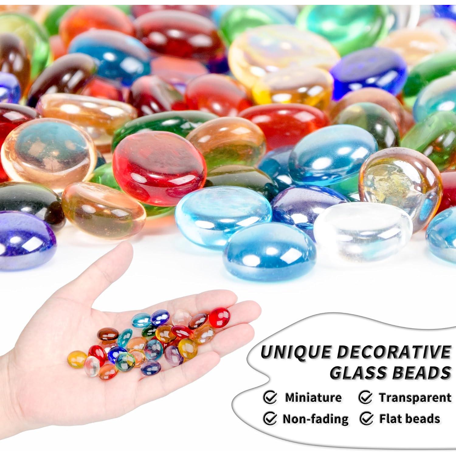 Perlas de Vidrio Planas Foncomy 1 kg Color Mezclado 160-180 Piezas