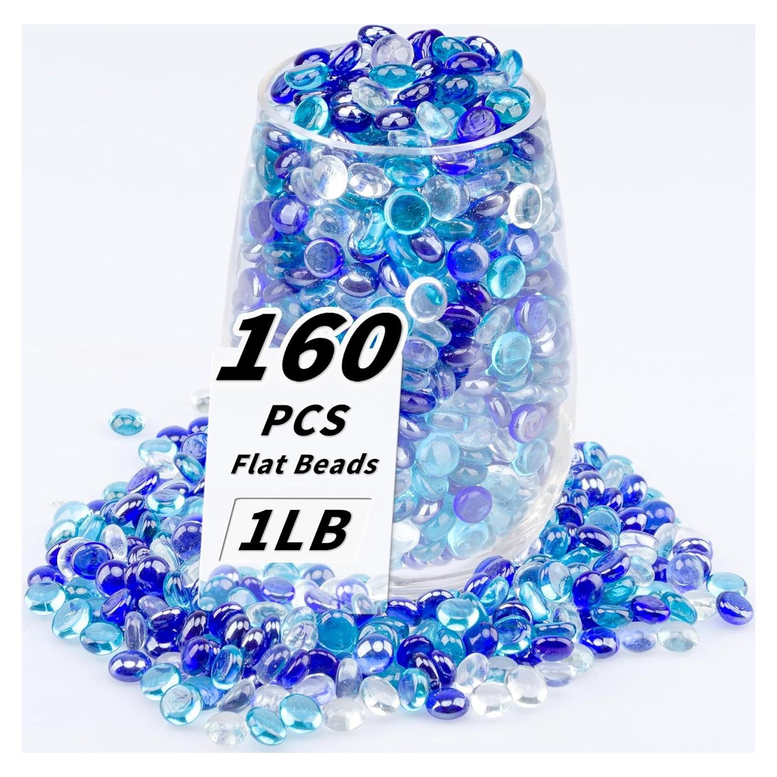 Mezcla de Perlas de Vidrio Azules Foncomy 0.5-0.7 cm 160-180 pcs