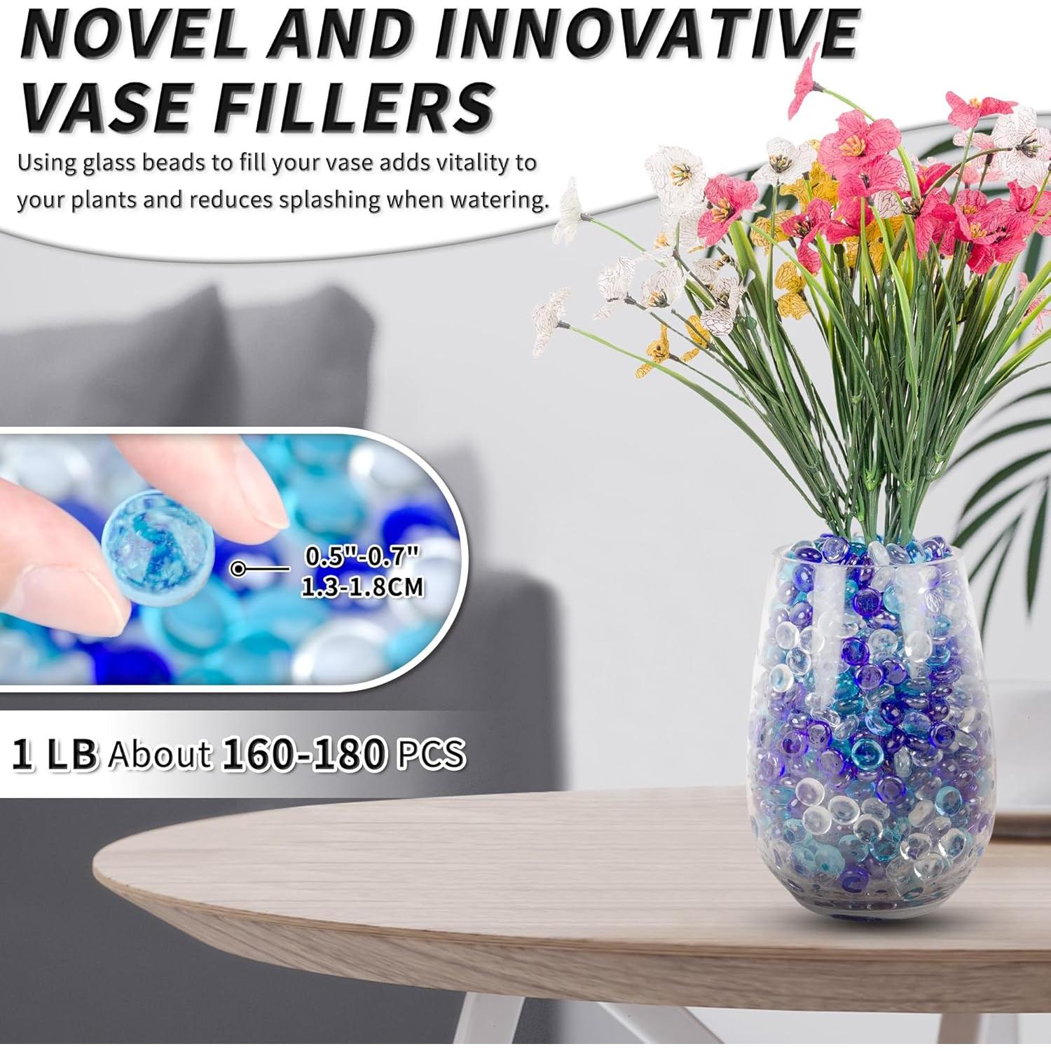 Mezcla de Perlas de Vidrio Azules Foncomy 0.5-0.7 cm 160-180 pcs