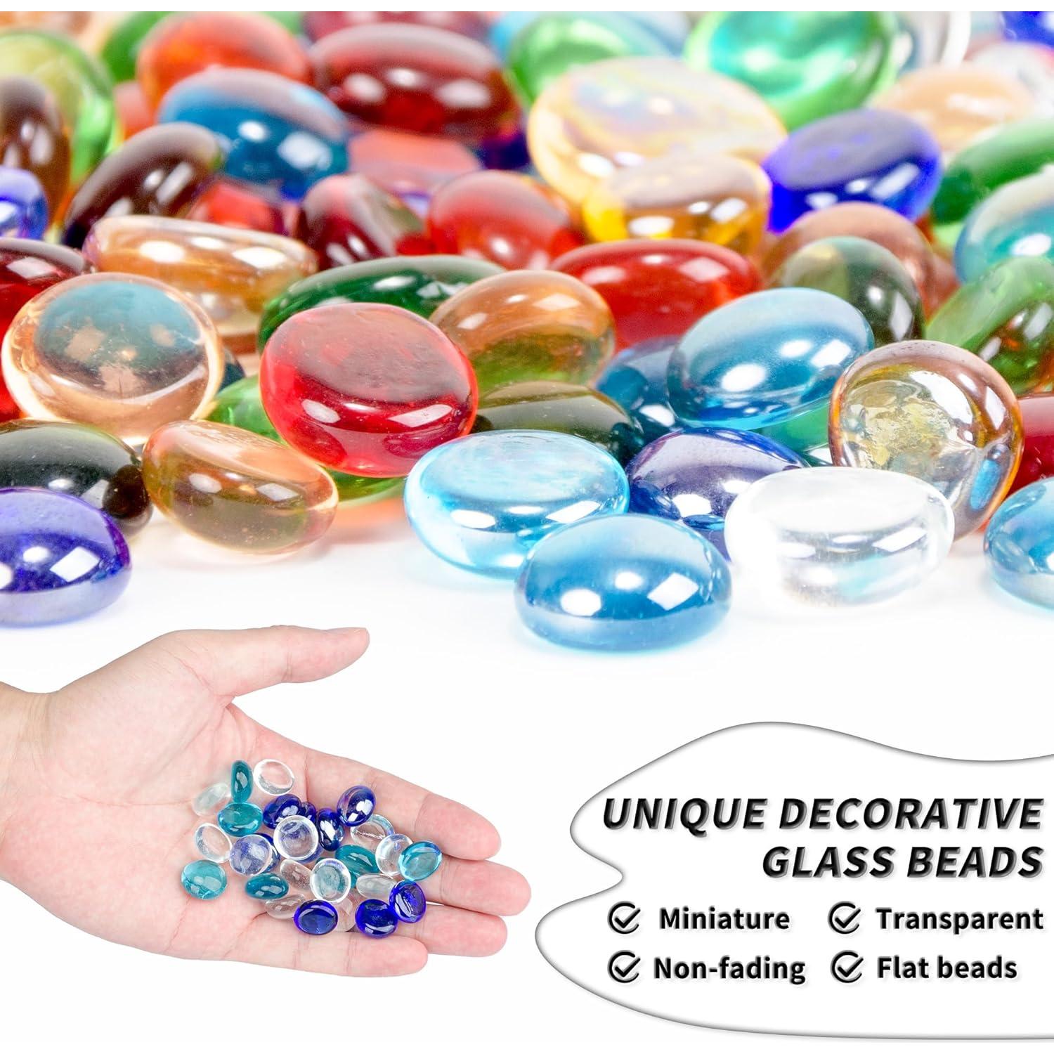 Mezcla de Perlas de Vidrio Azules Foncomy 0.5-0.7 cm 160-180 pcs