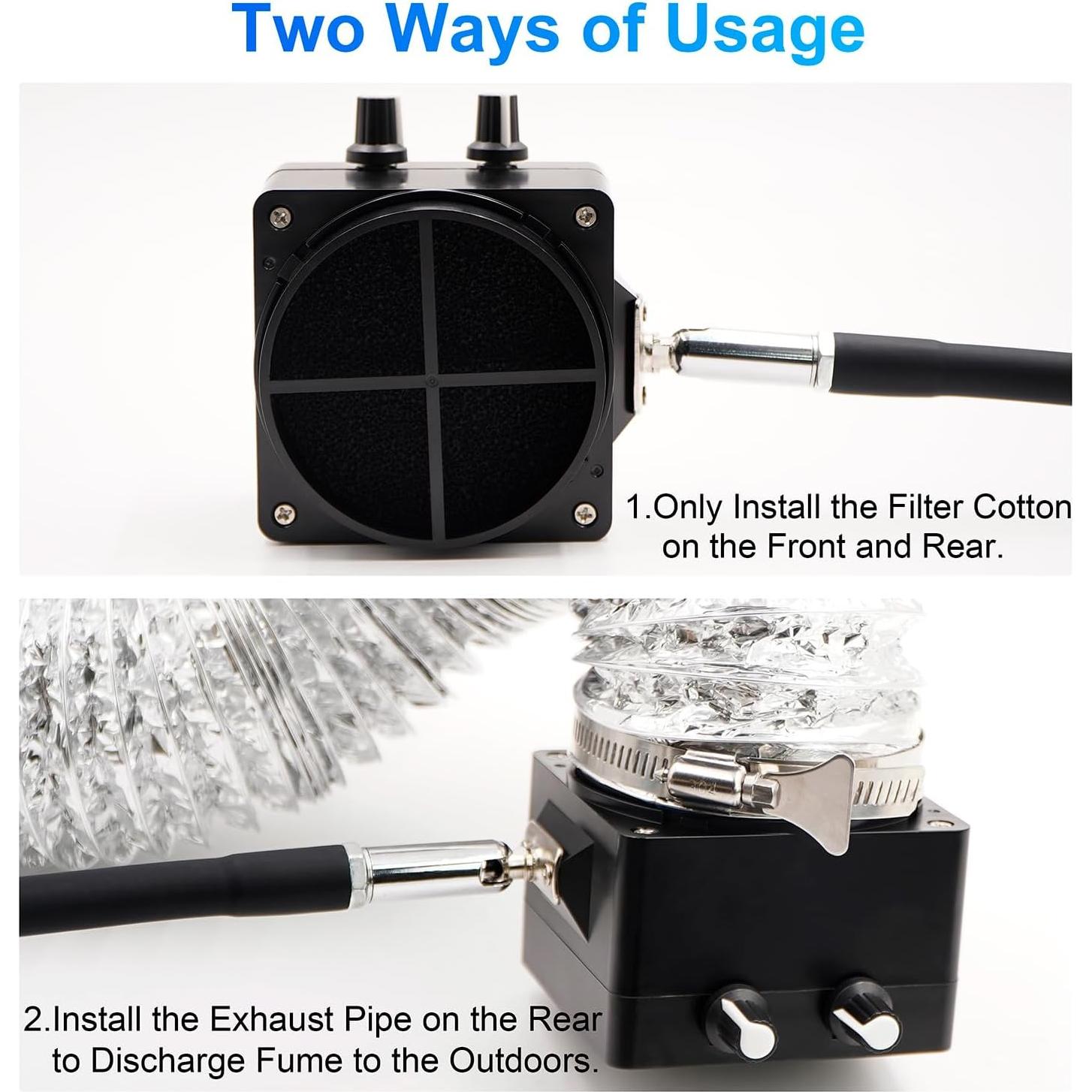 Extractor de humo de soldadura Treedix con luz LED y ventilador