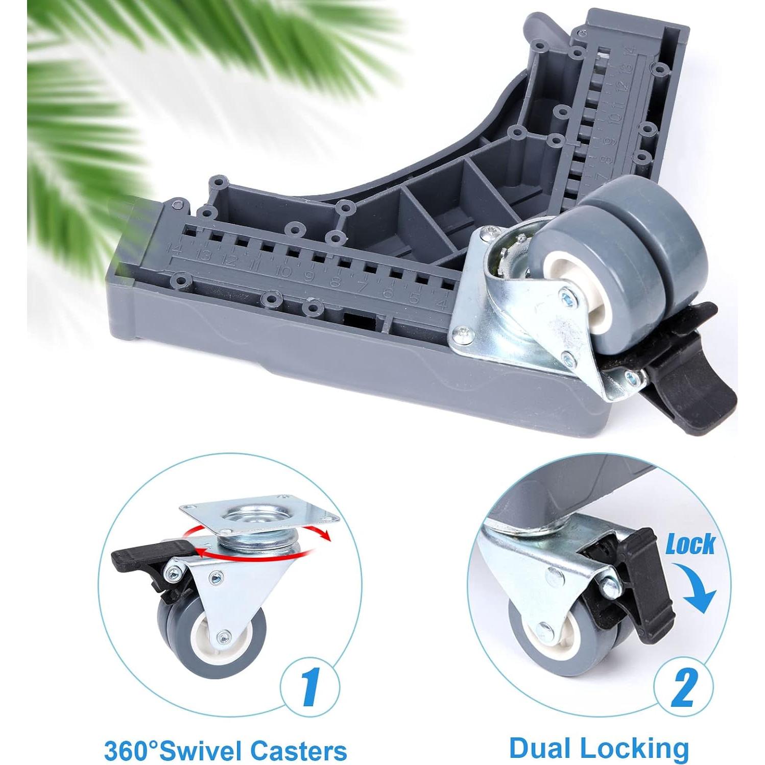 Carro Dolly W B D WEIBIDA Ajustable 4 Ruedas 181 kg