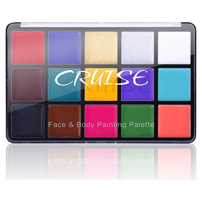 Pintura Facial y Corporal UCANBE 15 Colores Aceite Hipoalergénica