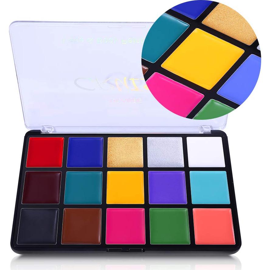 Pintura Facial y Corporal UCANBE 15 Colores Aceite Hipoalergénica