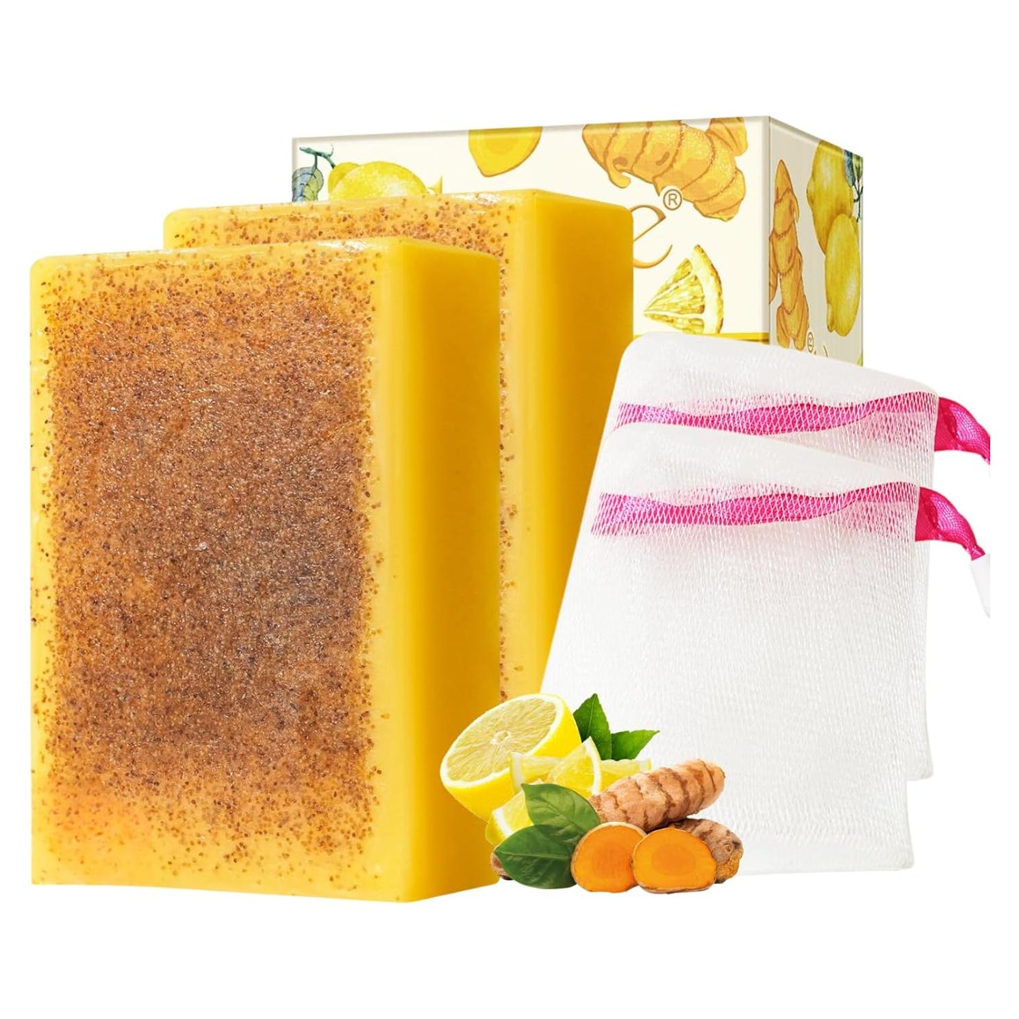 Barra de Jabón de Cúrcuma y Limón Evolvique - 2 Piezas