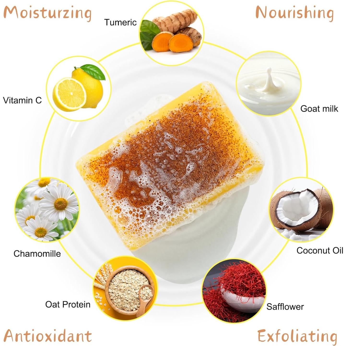Barra de Jabón de Cúrcuma y Limón Evolvique - 2 Piezas
