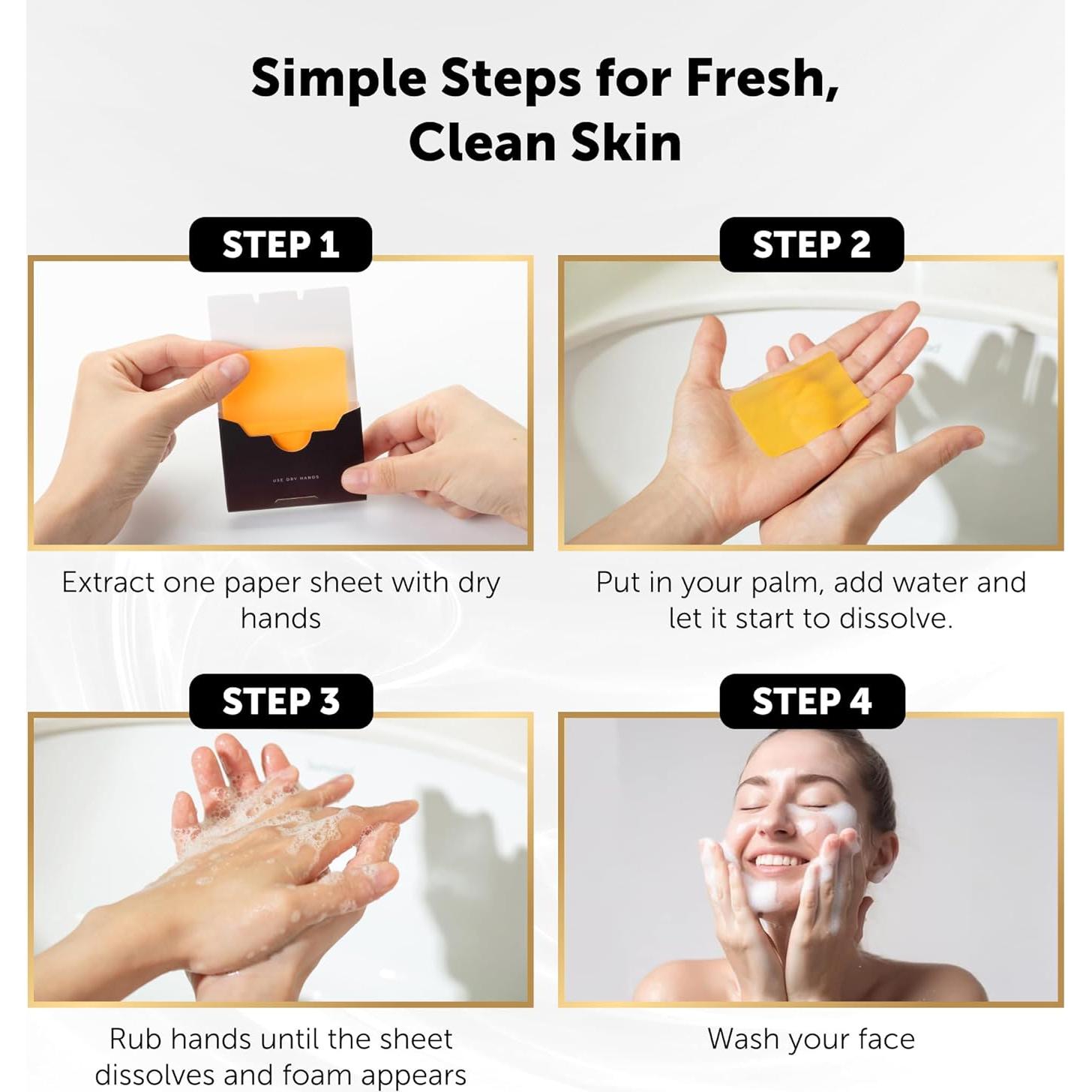 Jabón de Papel Valitic Ácido Kójico y Cúrcuma - 100 Hojas