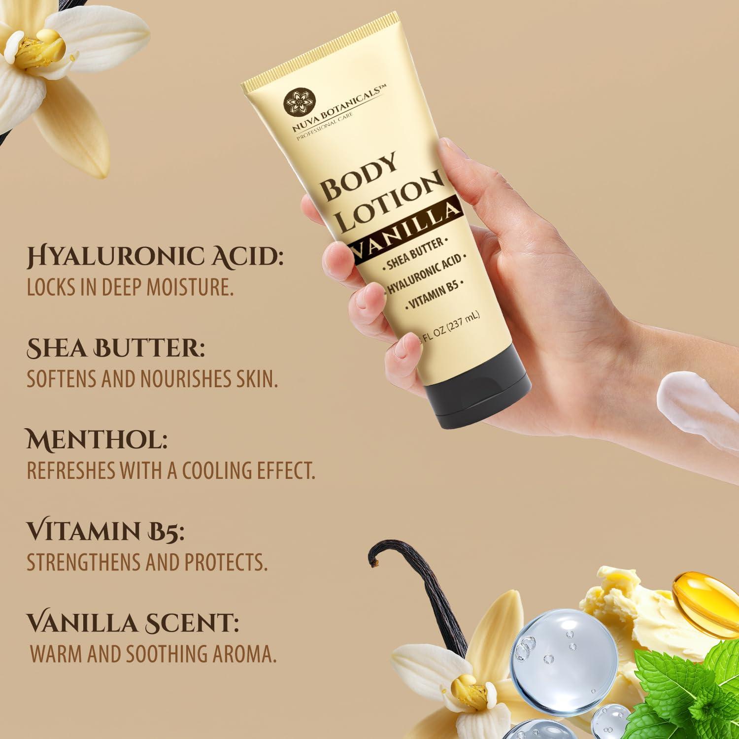 Loción Corporal Hidratante Nuva Botanicals Vainilla 236.6 ml