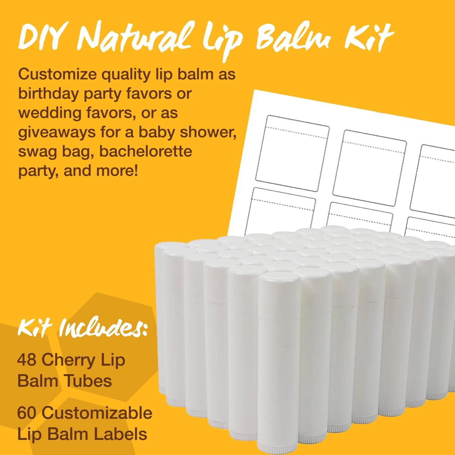 Kit DIY de Balsamo Labial Nature's Bees - 48 Tubos Cereza