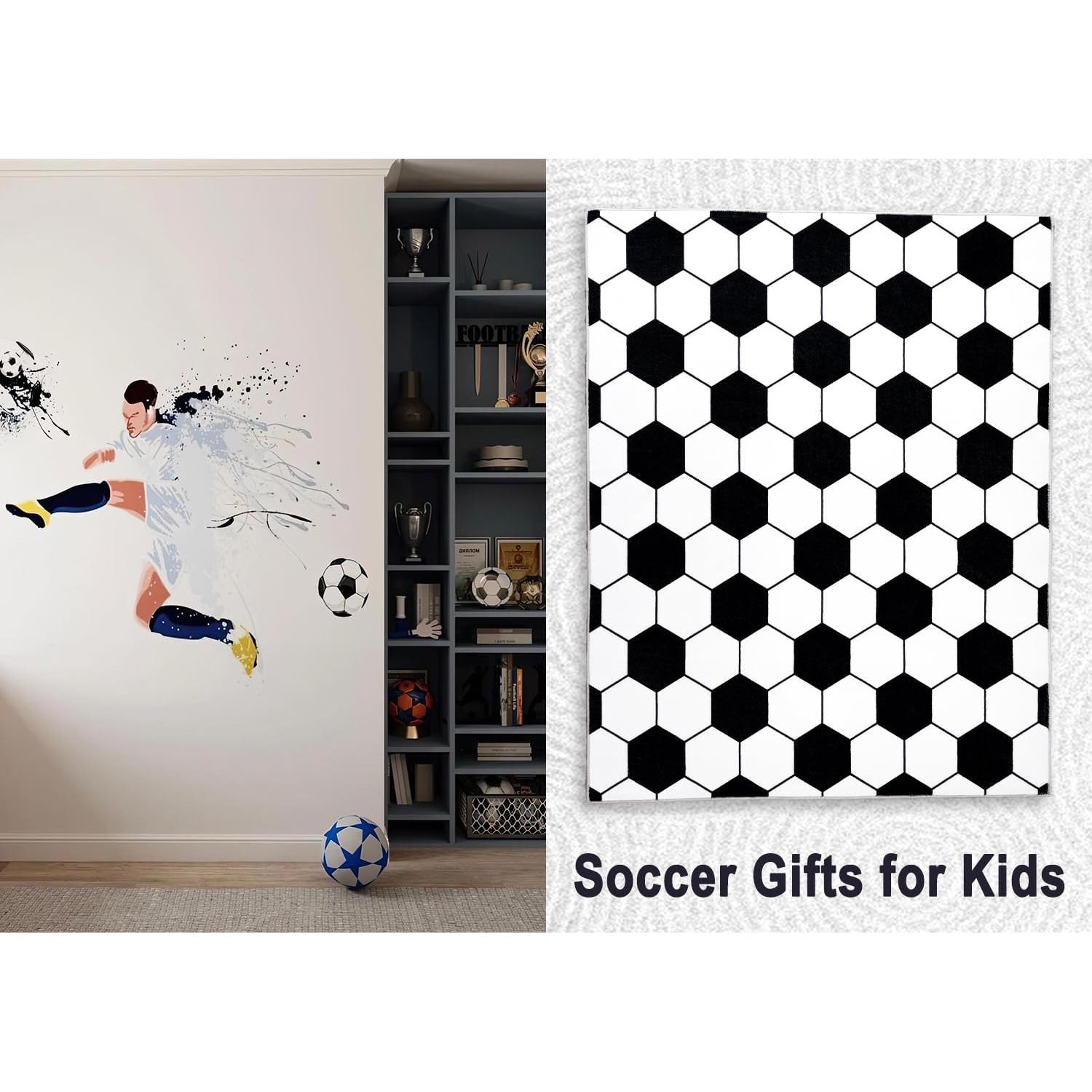 Alfombra de Fútbol MASTIEE 91x122 cm Lavable Suave