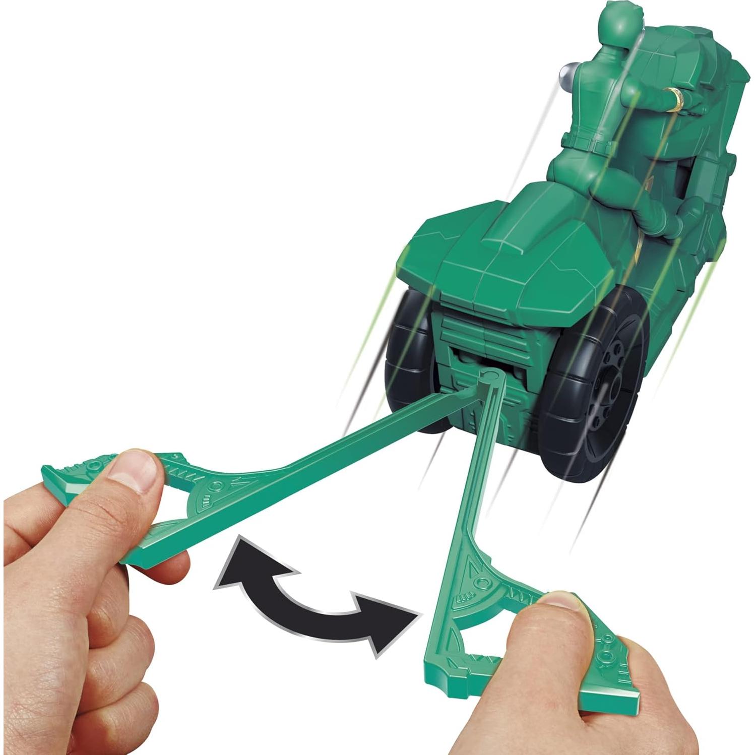 Power Rangers Dino Fury Sabertooth Battle Rider y Green Ranger 15.24 cm