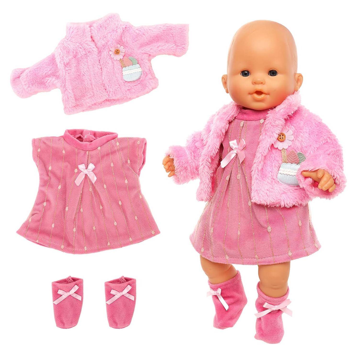 Set de Ropa de Muñeca Rosa Enoch para 14-16 Pulgadas