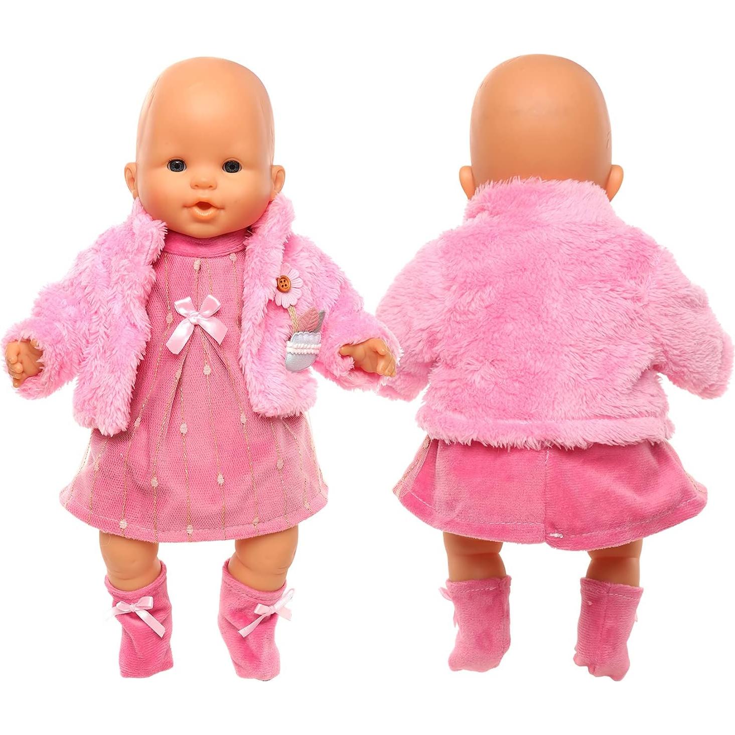 Set de Ropa de Muñeca Rosa Enoch para 14-16 Pulgadas