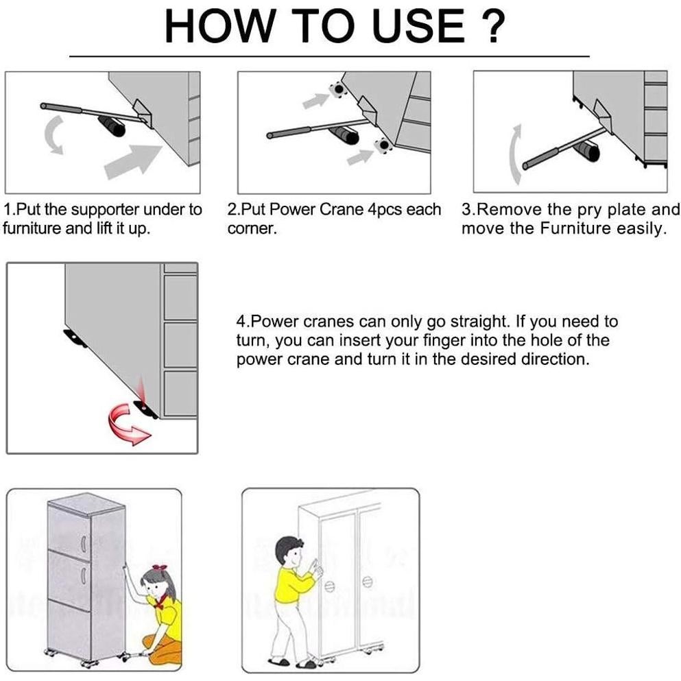 Juego de herramientas Y&J para mover muebles 5 piezas 150 kg