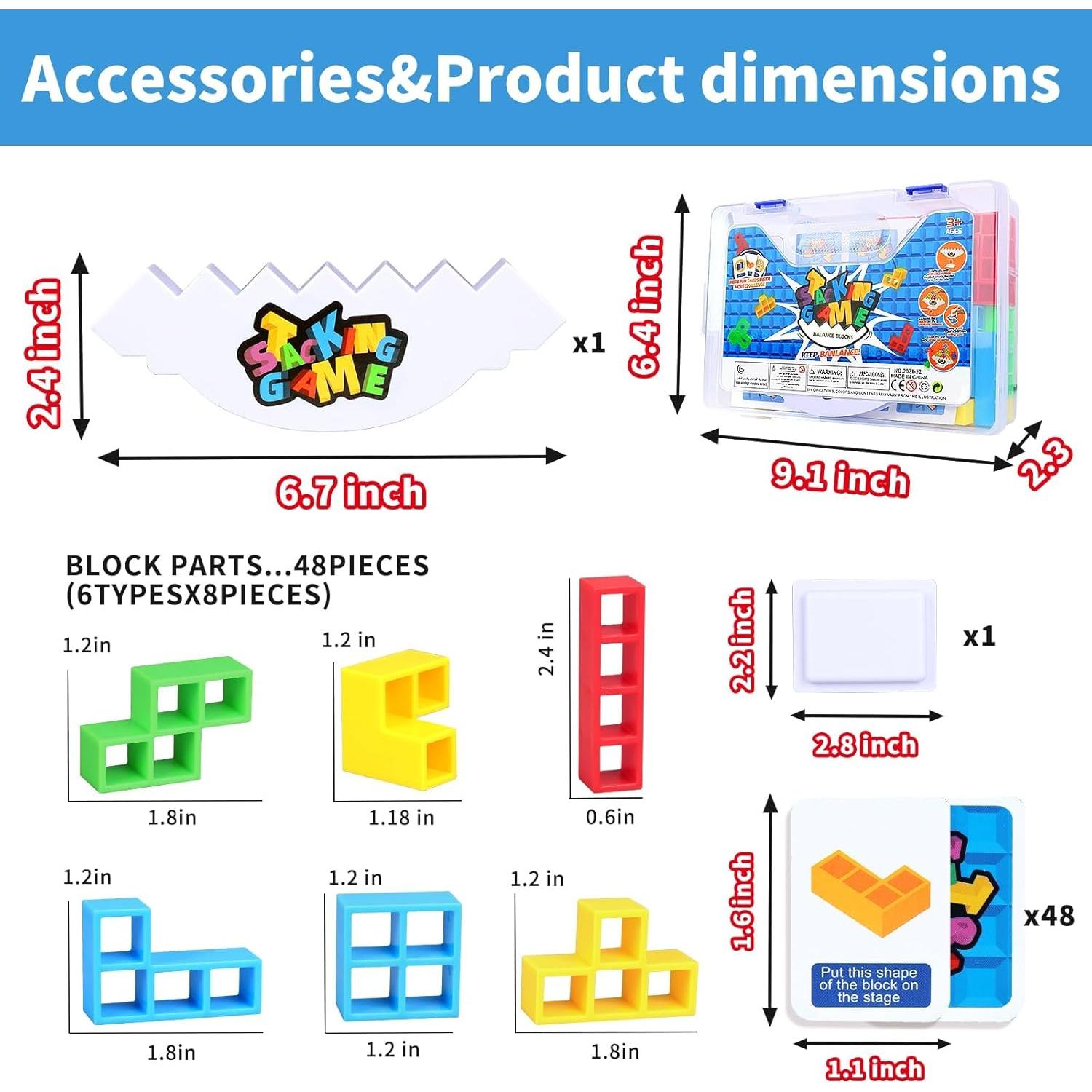 Juego de Apilamiento 48PCS BBnote con Caja de Almacenamiento