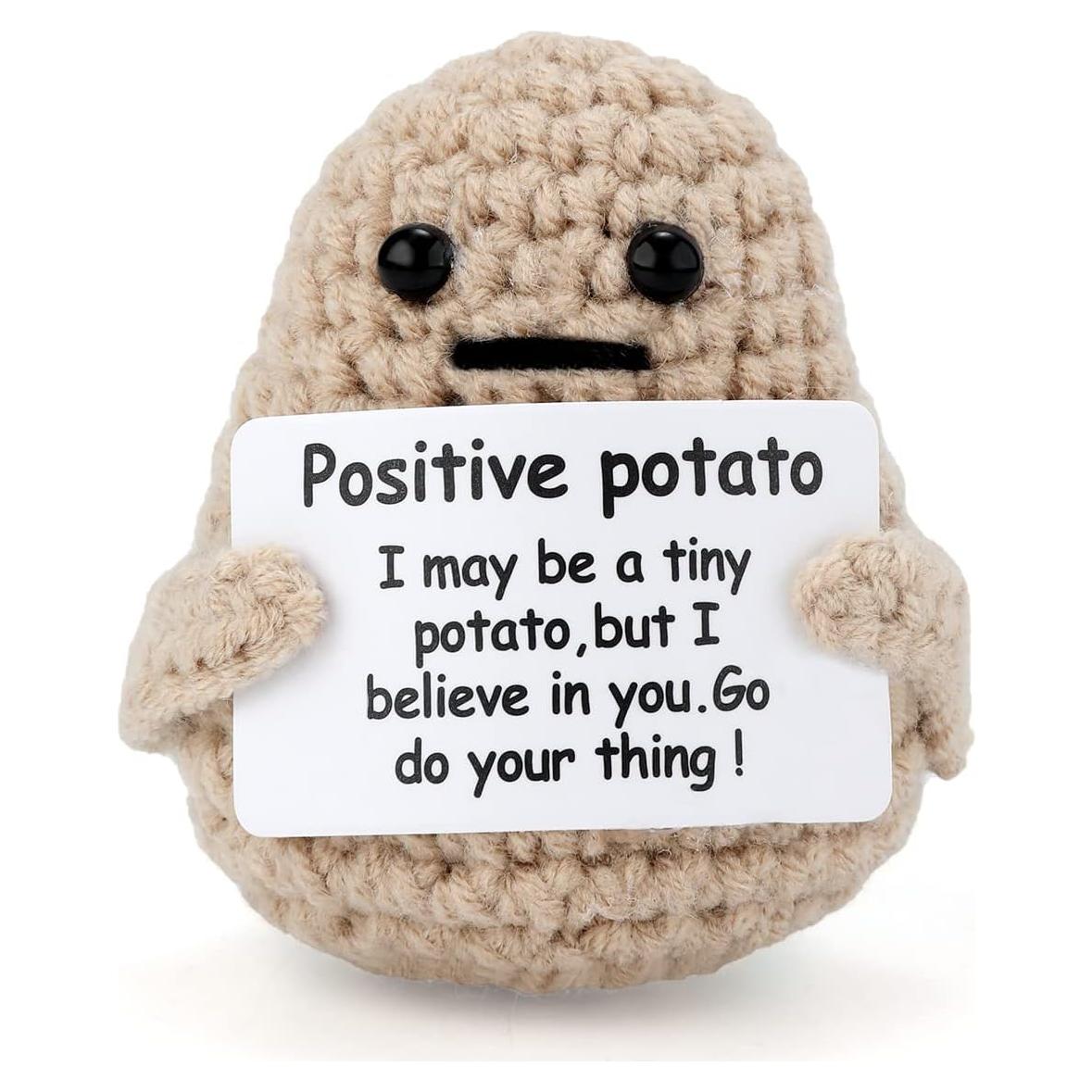 Juguete de Patata Tejida TOYMIS con Tarjeta Positiva 7.5 cm