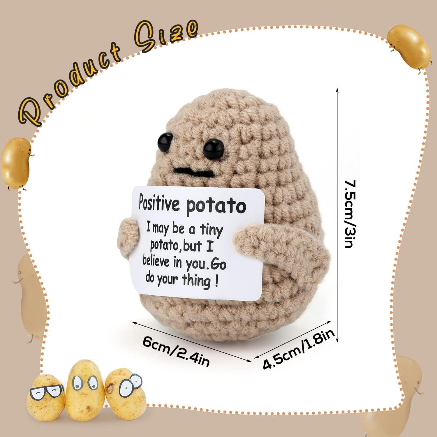 Juguete de Patata Tejida TOYMIS con Tarjeta Positiva 7.5 cm