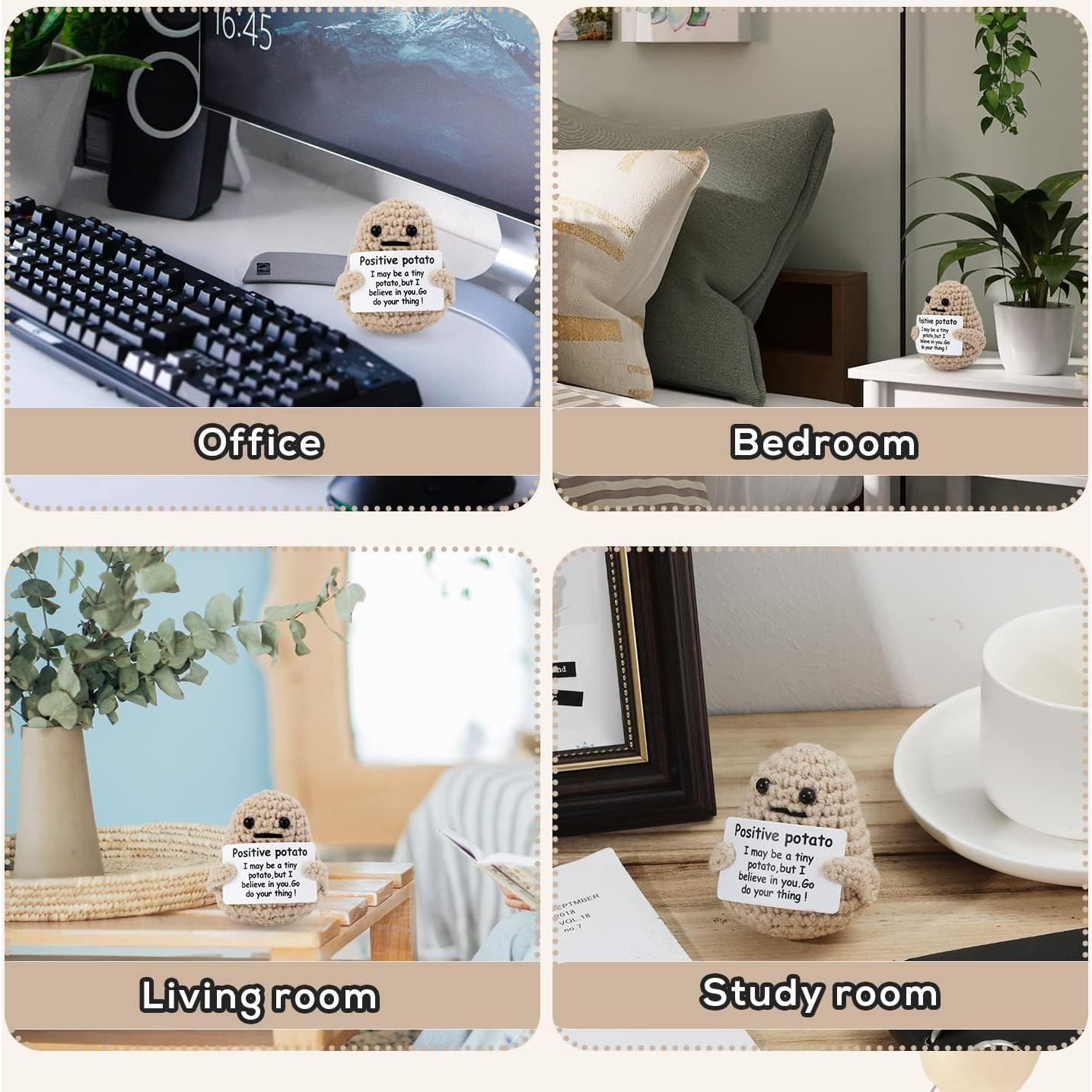 Juguete de Patata Tejida TOYMIS con Tarjeta Positiva 7.5 cm