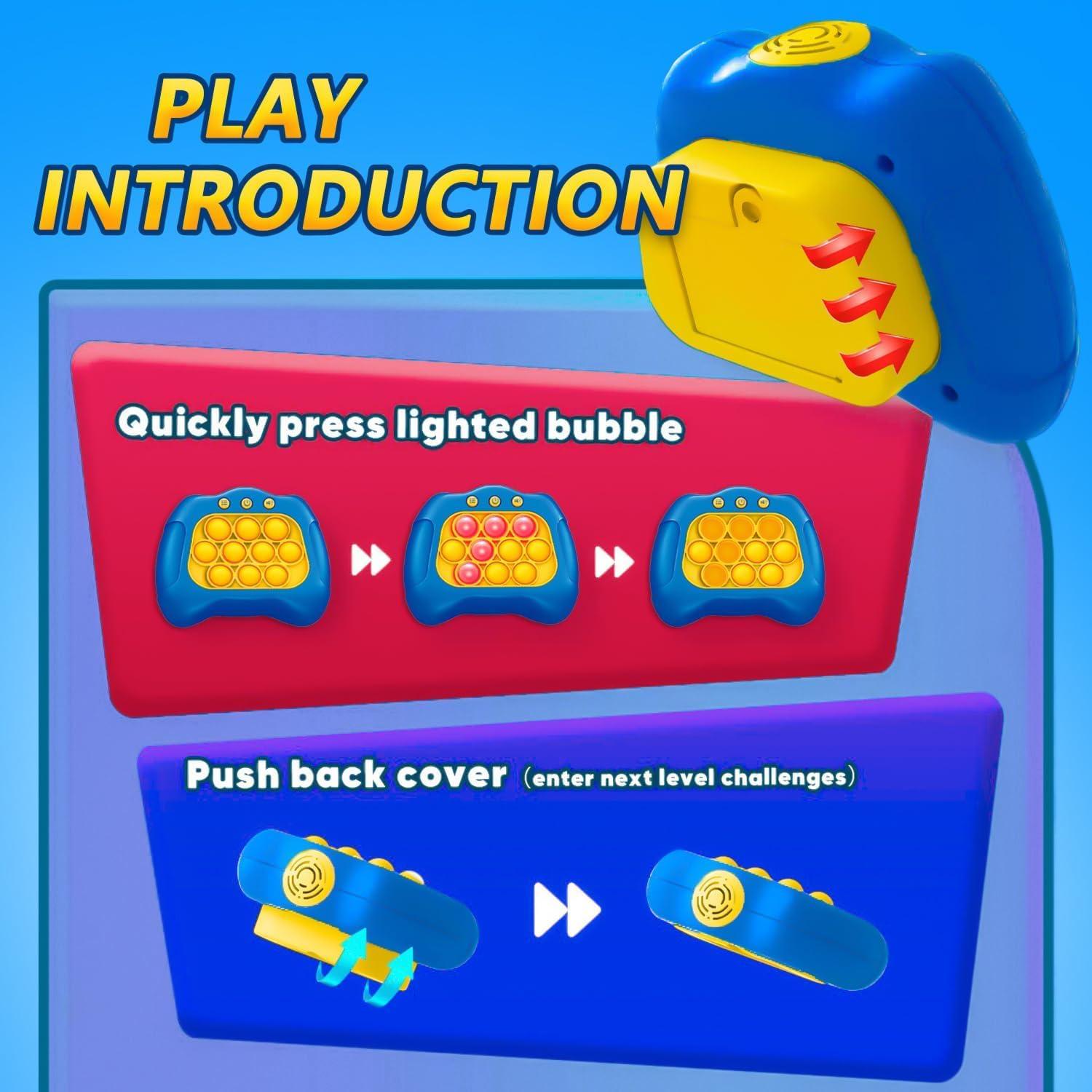 Juguete Antiestrés Pop Push UMQYYMKO Azul 4 Modos 3-12 Años