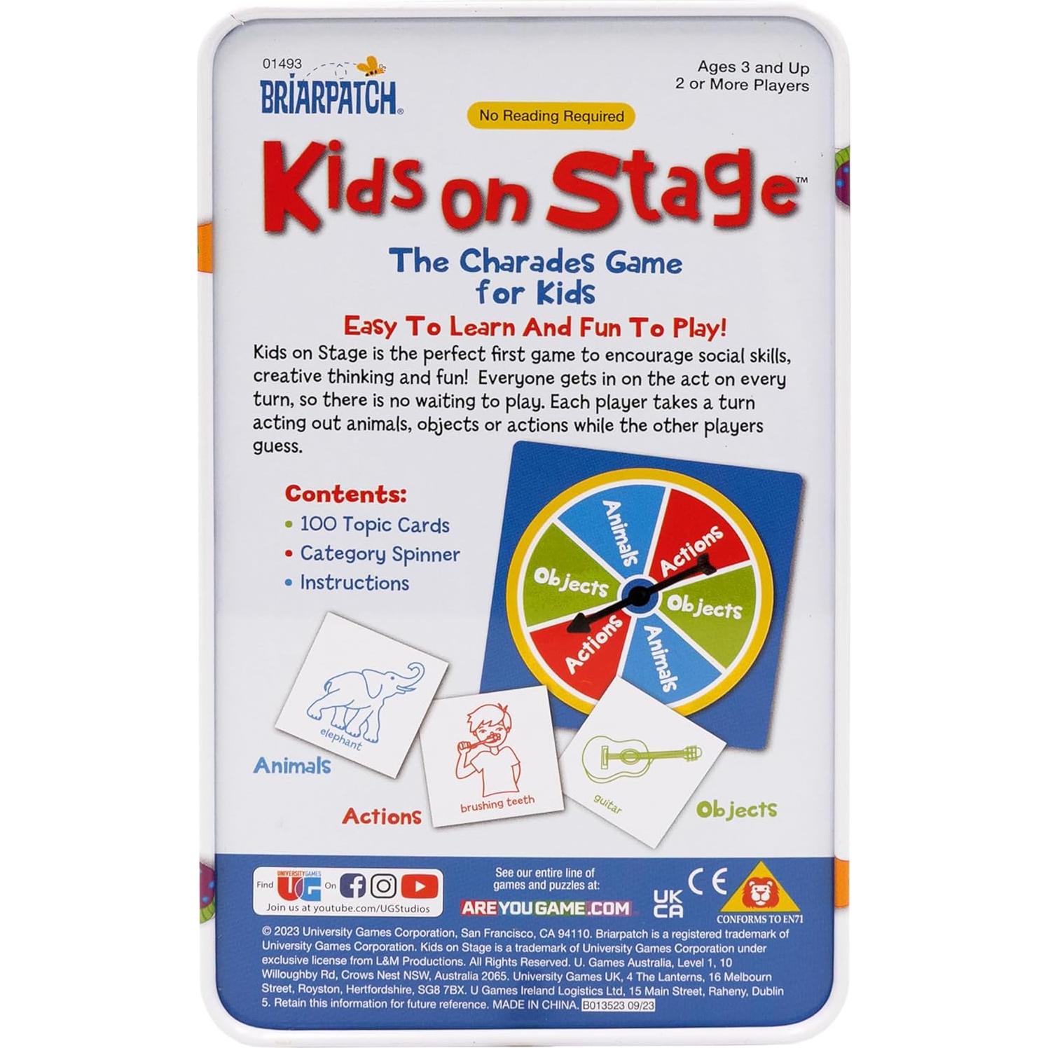 Juego de Charadas Niños en Escena University Games - Lata de Viaje