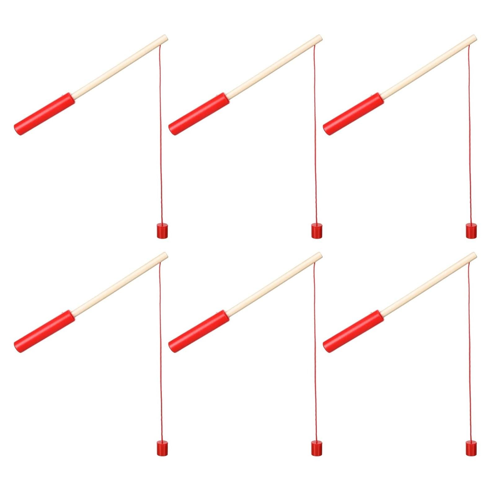 Juego de Pesca Magnética de Madera Sumind - 6 Piezas Rojo