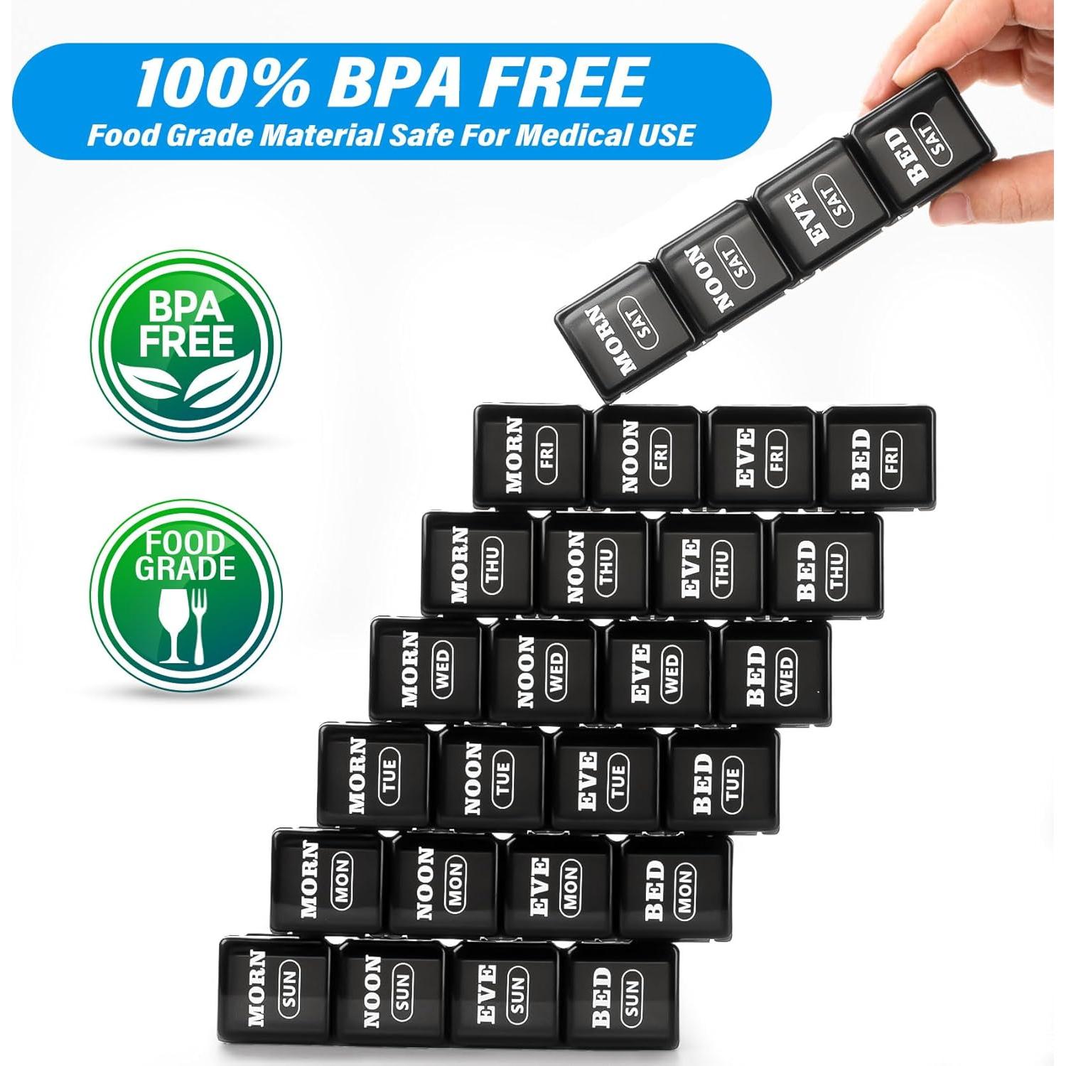 Organizador de Pastillas Semanal XL Newayflash 4 Compartimentos