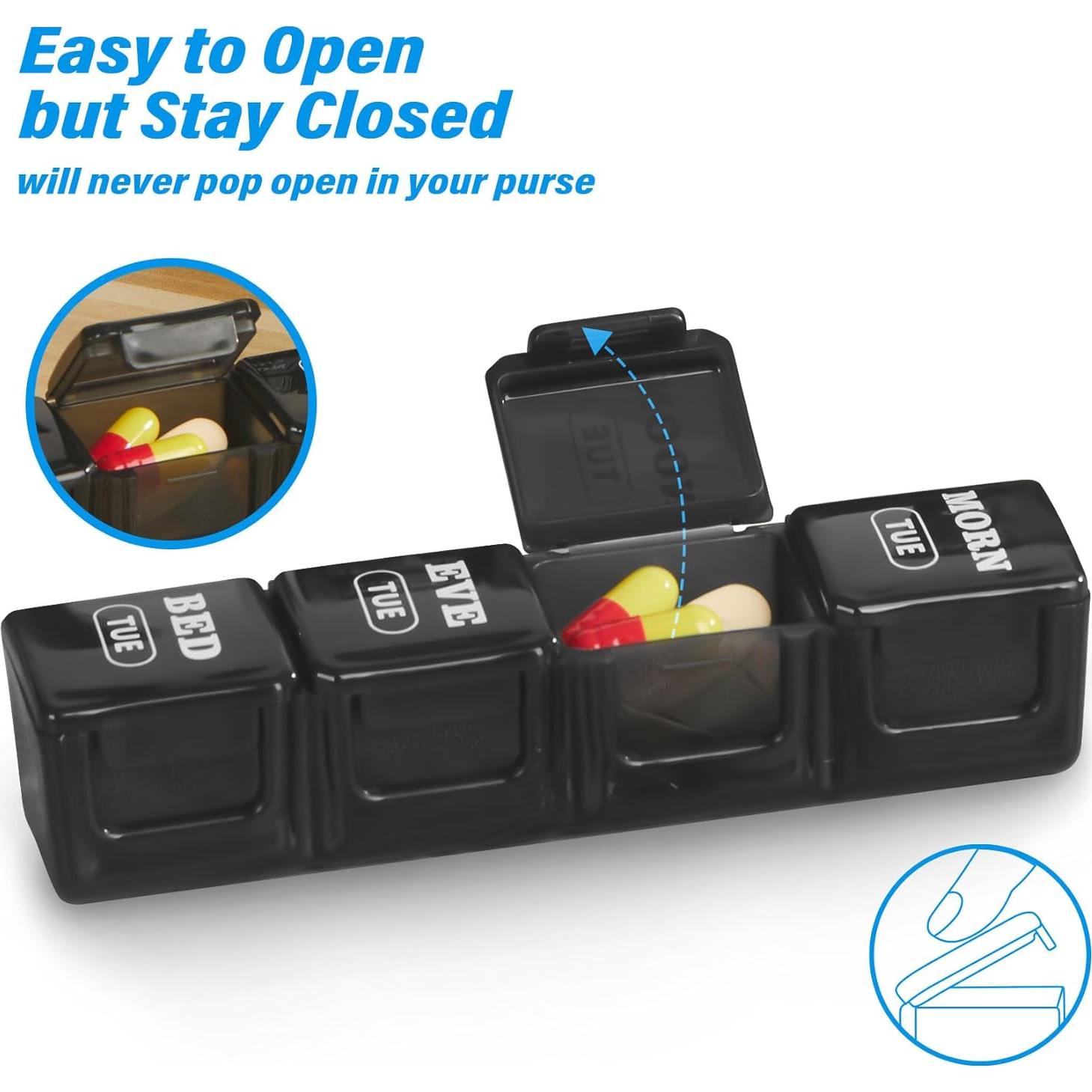 Organizador de Pastillas Semanal XL Newayflash 4 Compartimentos