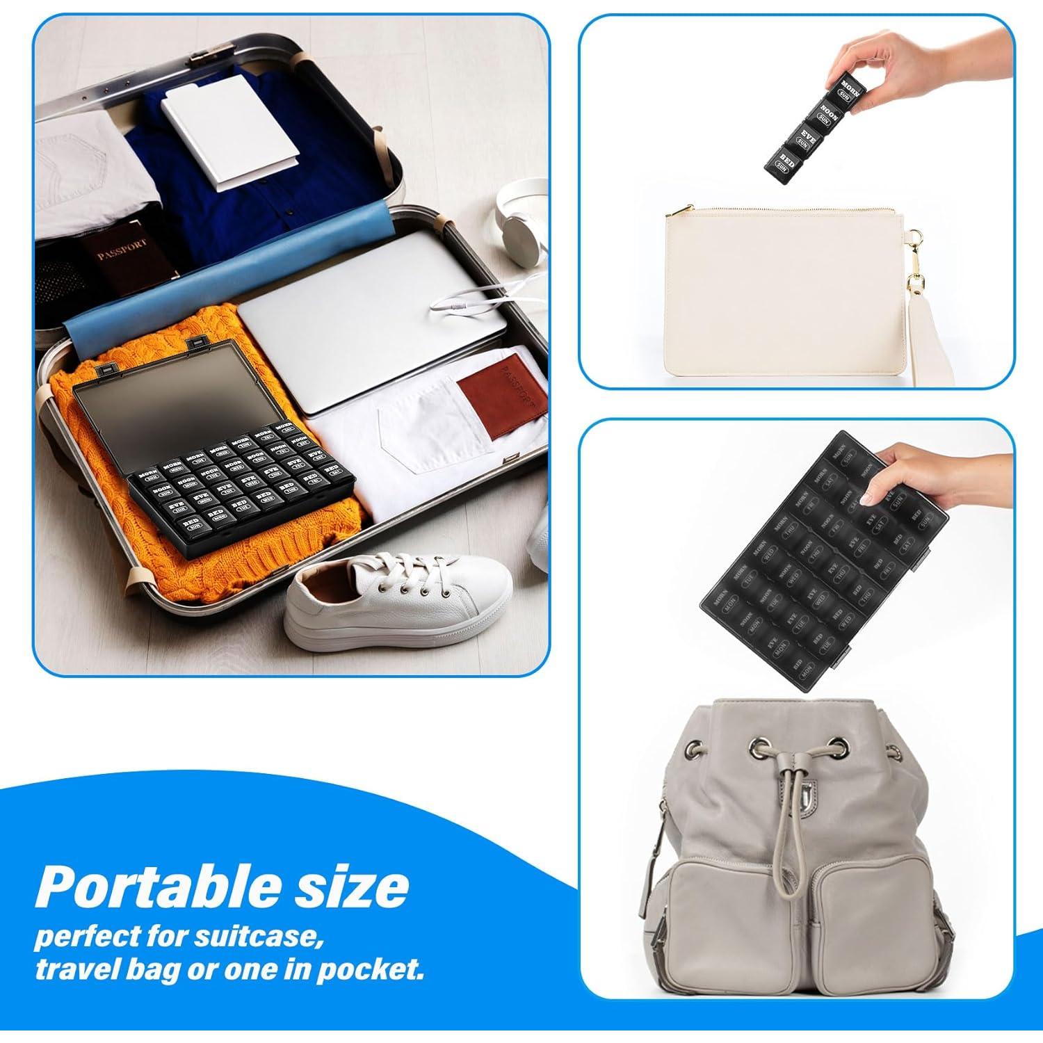 Organizador de Pastillas Semanal XL Newayflash 4 Compartimentos