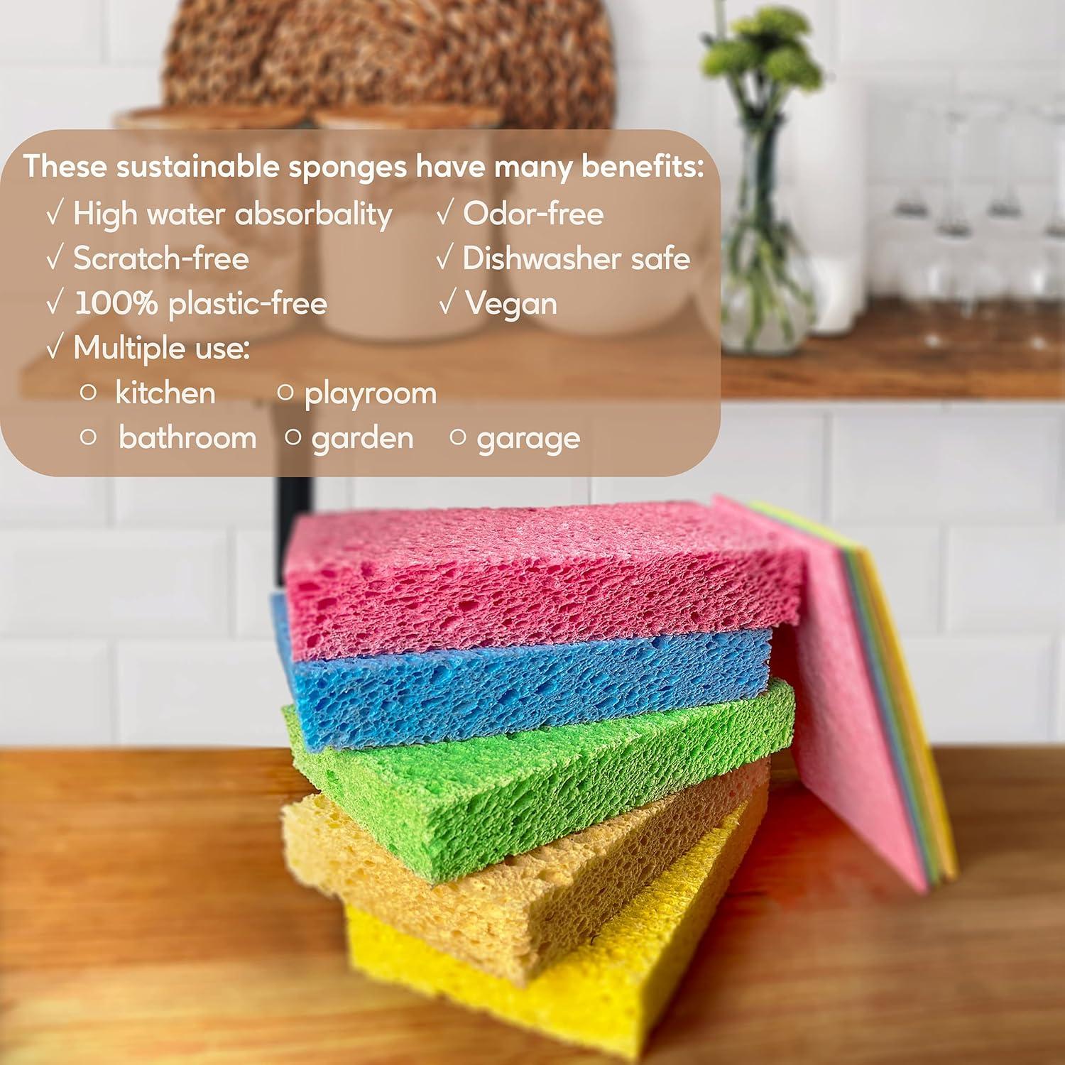 Esponjas Pop-Up EPLANITA 10 Paquete Celulosa Natural Limpieza