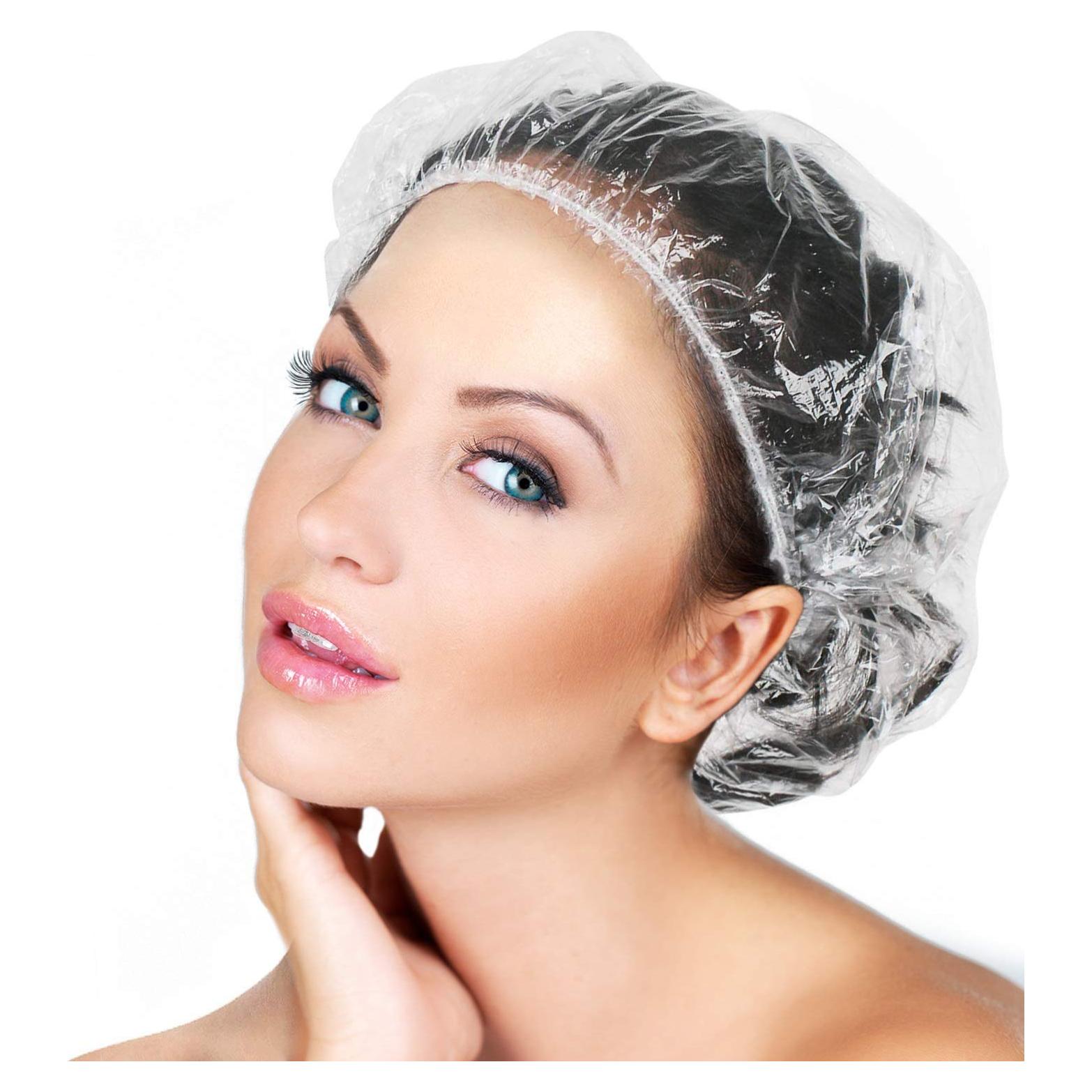 Gorros de Ducha Desechables AIDIQIU 100 Pcs Impermeables